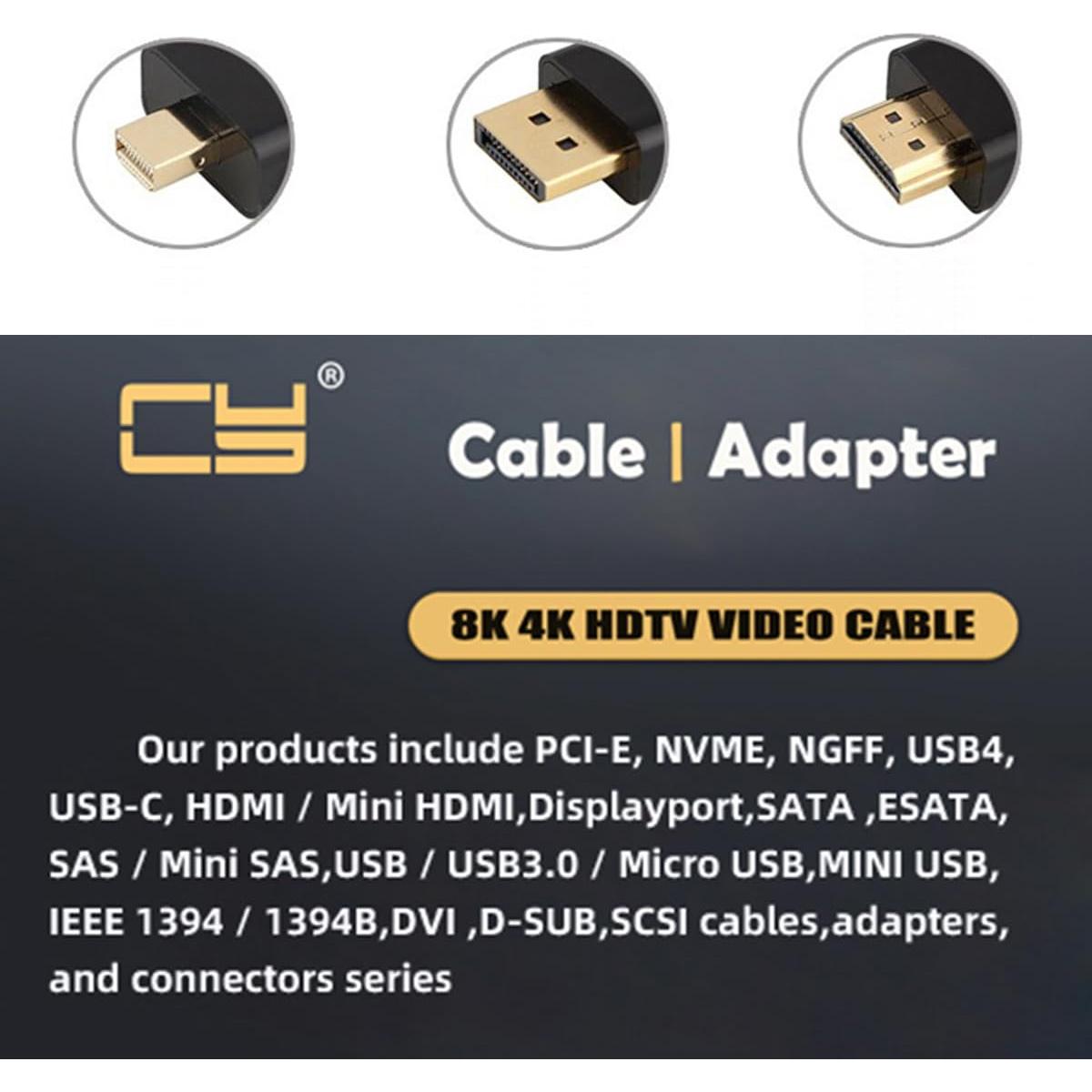 Cable VGA RGB Macho a Macho 1.0m 90 Grados CY para Monitor