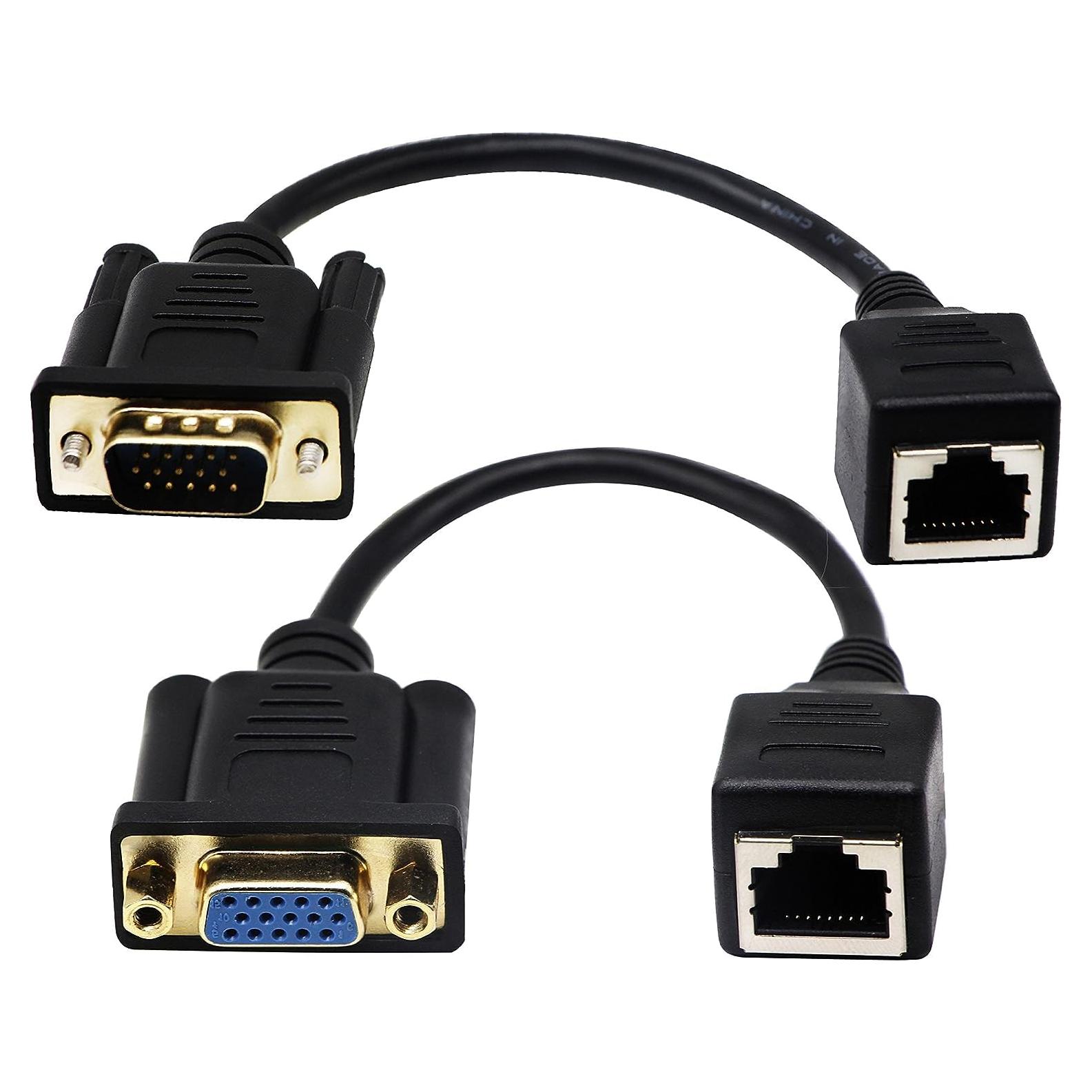Cable RJ45 a VGA zdyCGTime 15CM 2Pack Hembra/Macho
