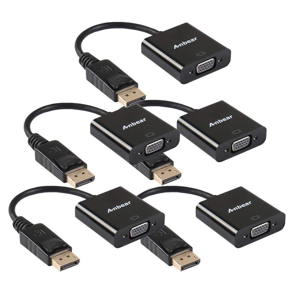 Adaptador DisplayPort a VGA TAIMEIDE 1080p Chapado en Oro
