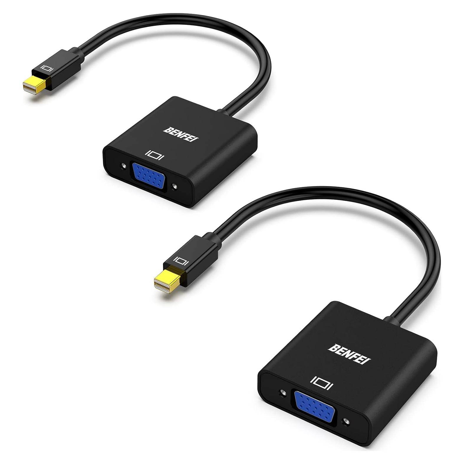 Adaptador Mini DisplayPort a VGA BENFEI 2 Paquete 1920x1200