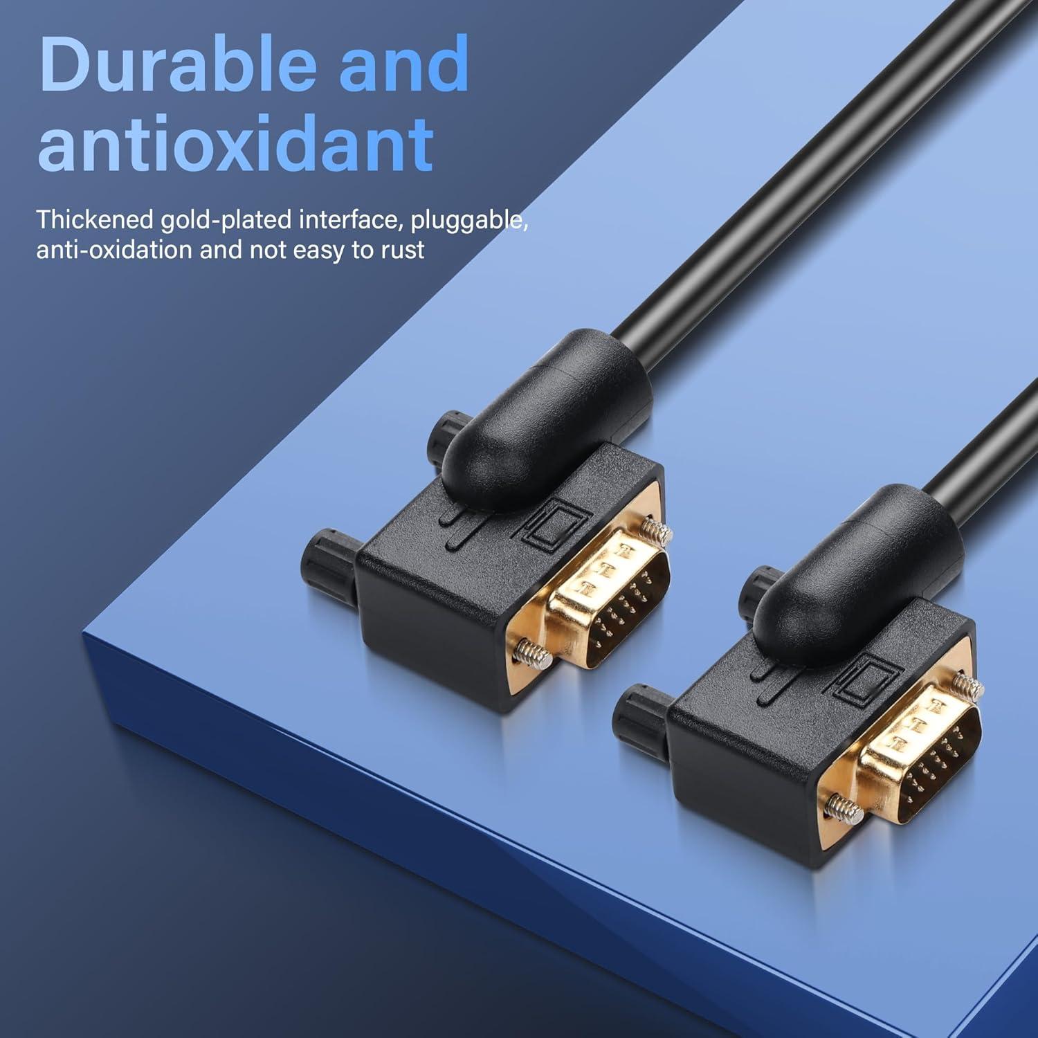 Cable VGA macho a macho 90 grados PNGKNYOCN 0.5M 1080P