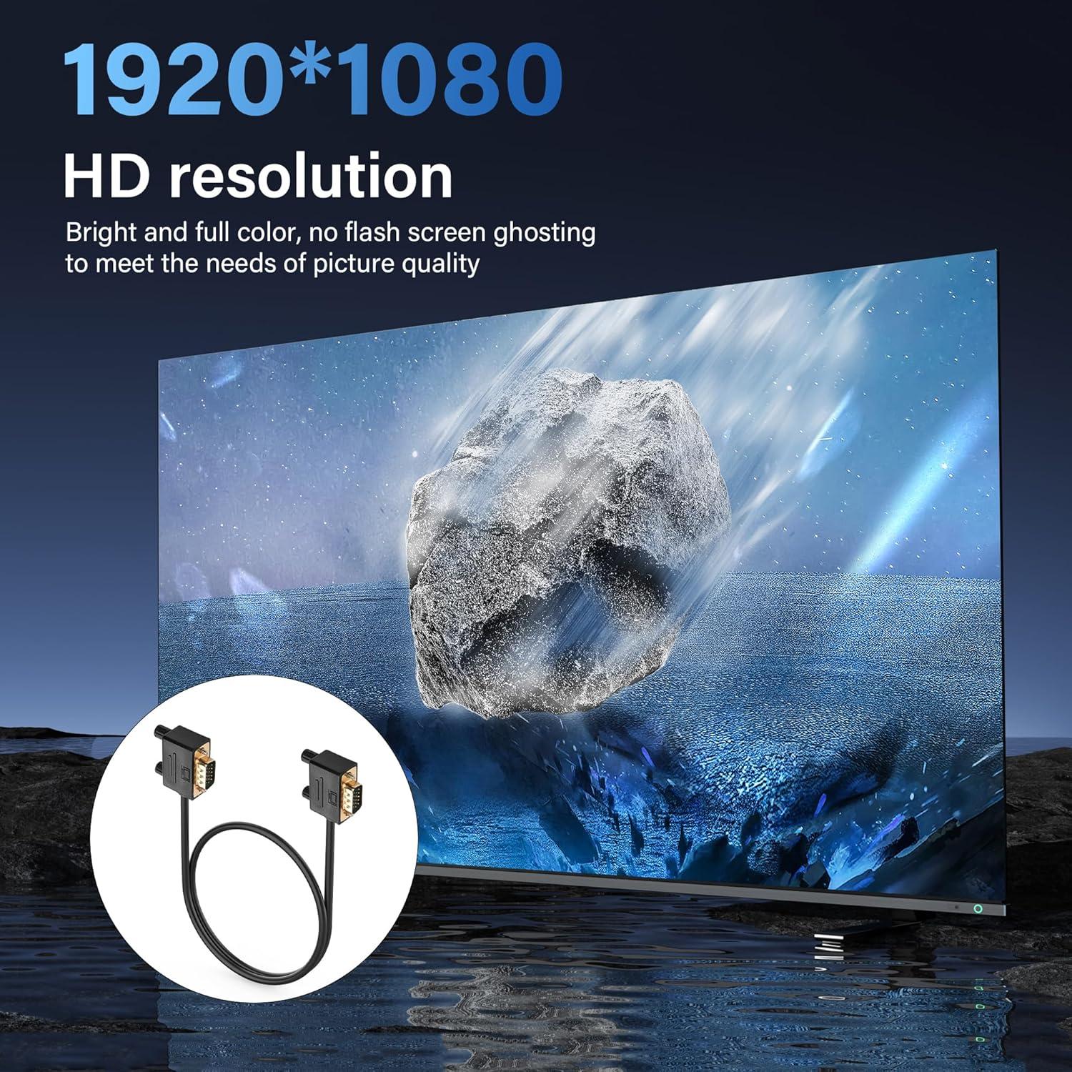 Cable VGA macho a macho 90 grados PNGKNYOCN 0.5M 1080P