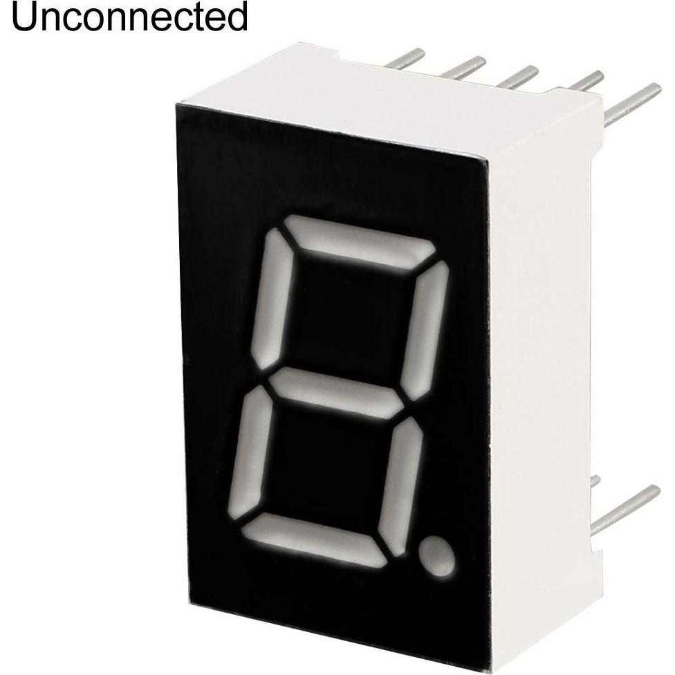 Tubo LED 7 Segmentos Rojo uxcell 5611AH 10 Piezas 13.97 mm