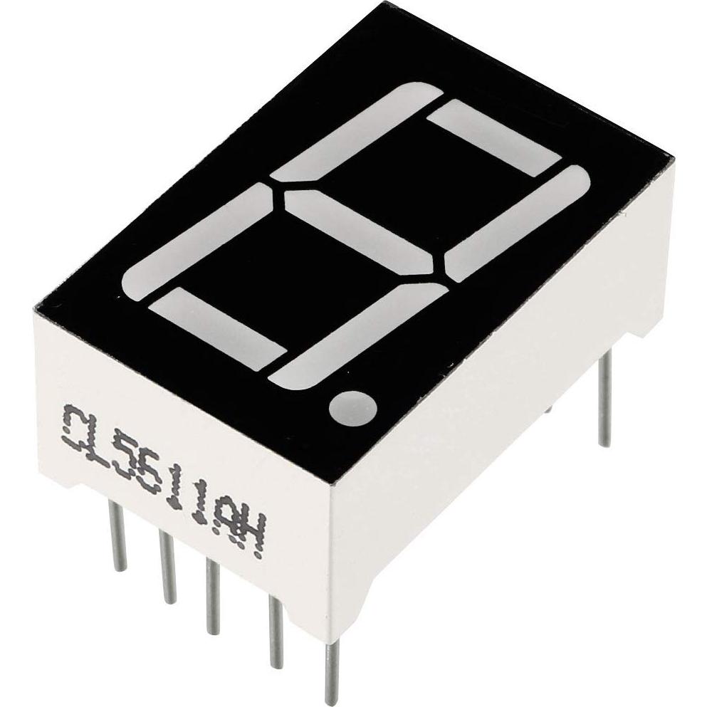 Tubo LED 7 Segmentos Rojo uxcell 5611AH 10 Piezas 13.97 mm