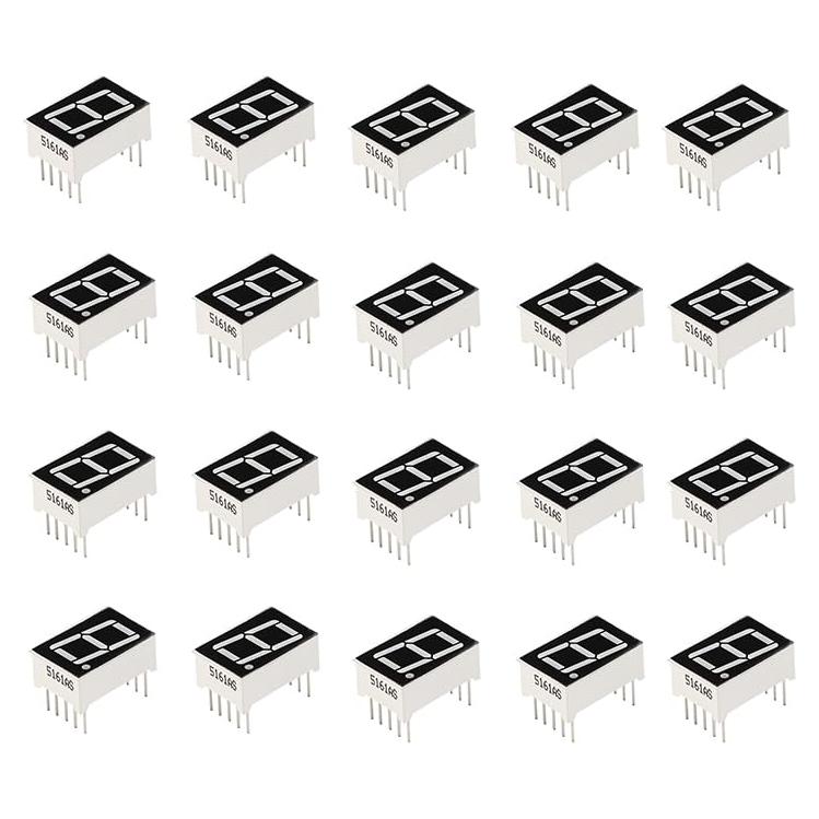 Tubo Digital LED 7 Segmentos 0.56" Rojo 10 Pines Común Ánodo