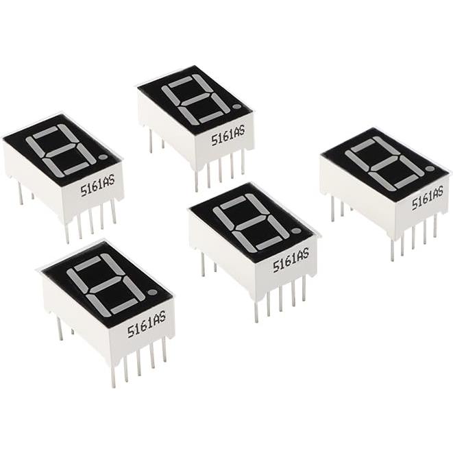 Tubo Digital LED 7 Segmentos 0.56" Rojo 10 Pines Común Ánodo