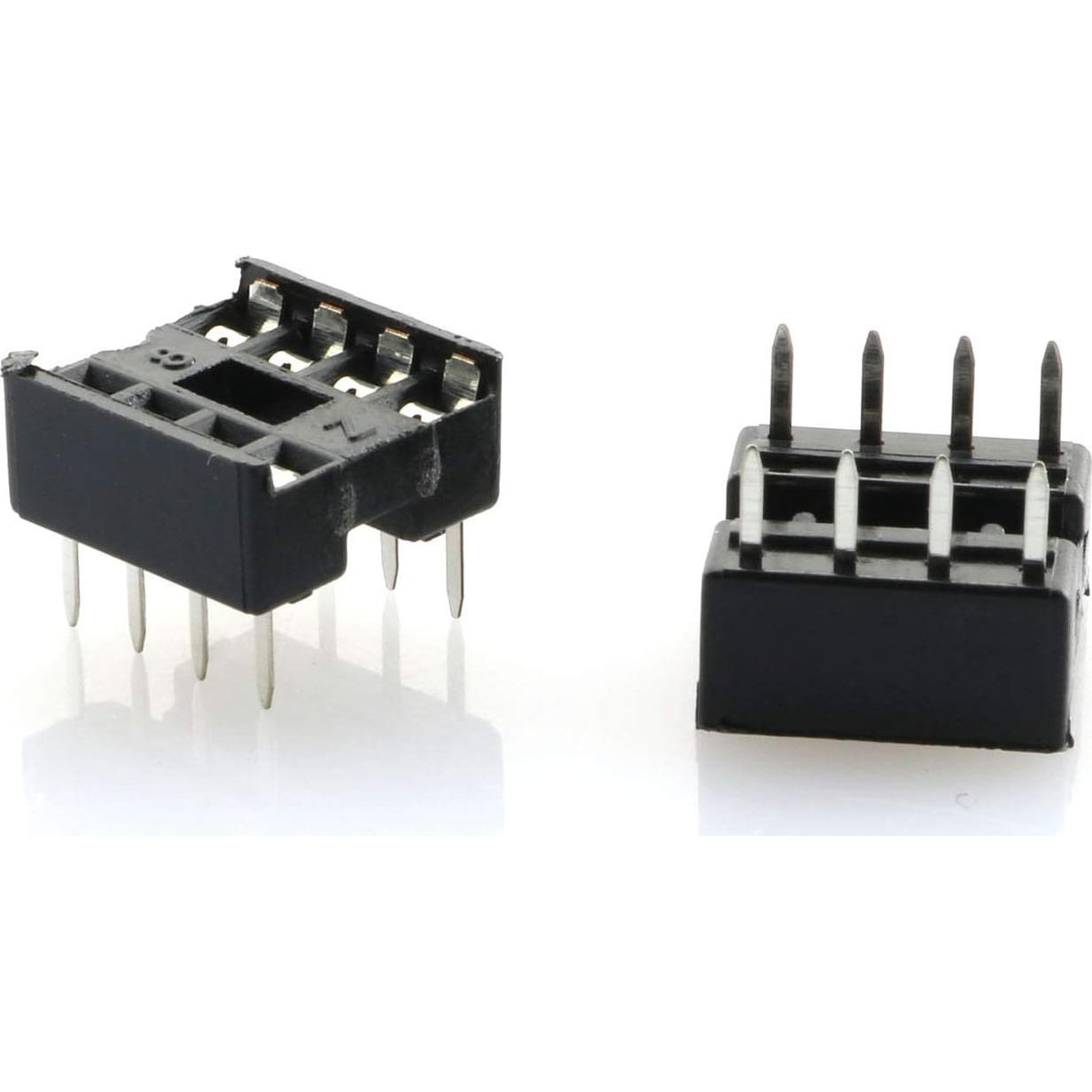 Zócalo IC DIP 8 Pines Tegg 60 PCS Soldadura Negro