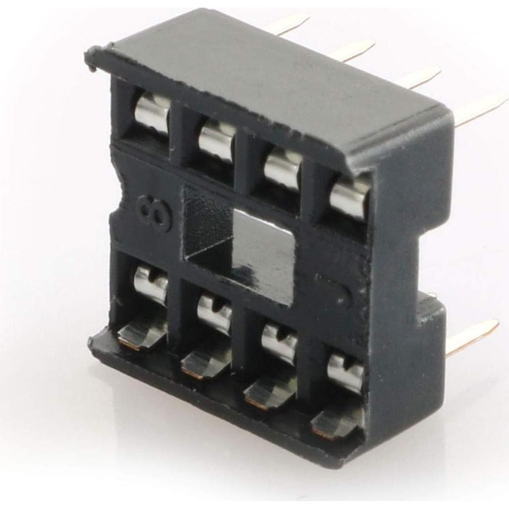 Zócalo IC DIP 8 Pines Tegg 60 PCS Soldadura Negro