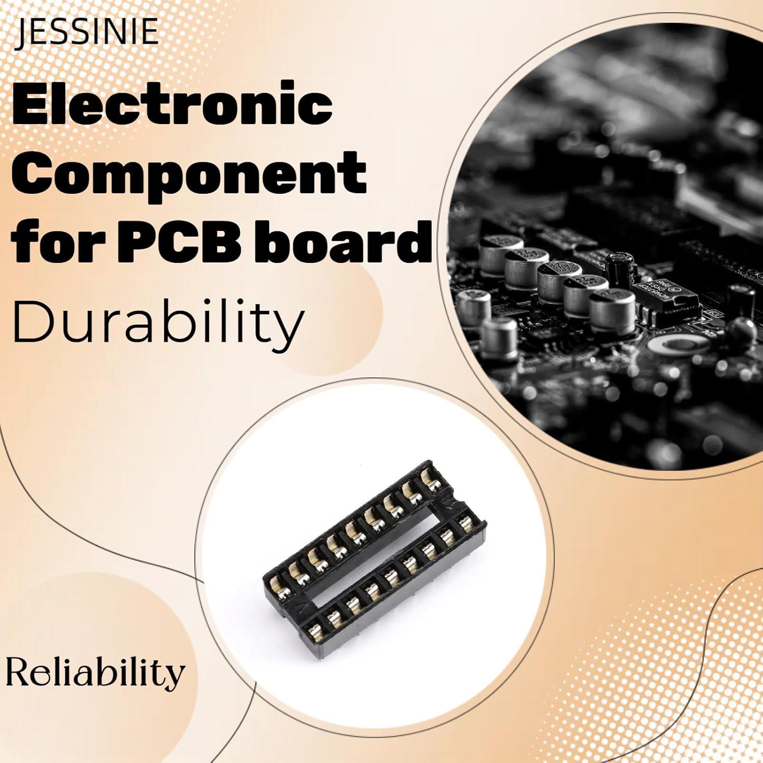 10 Pcs Zócalo DIP 18 Patas JESSINIE 2.54mm IC Circuito