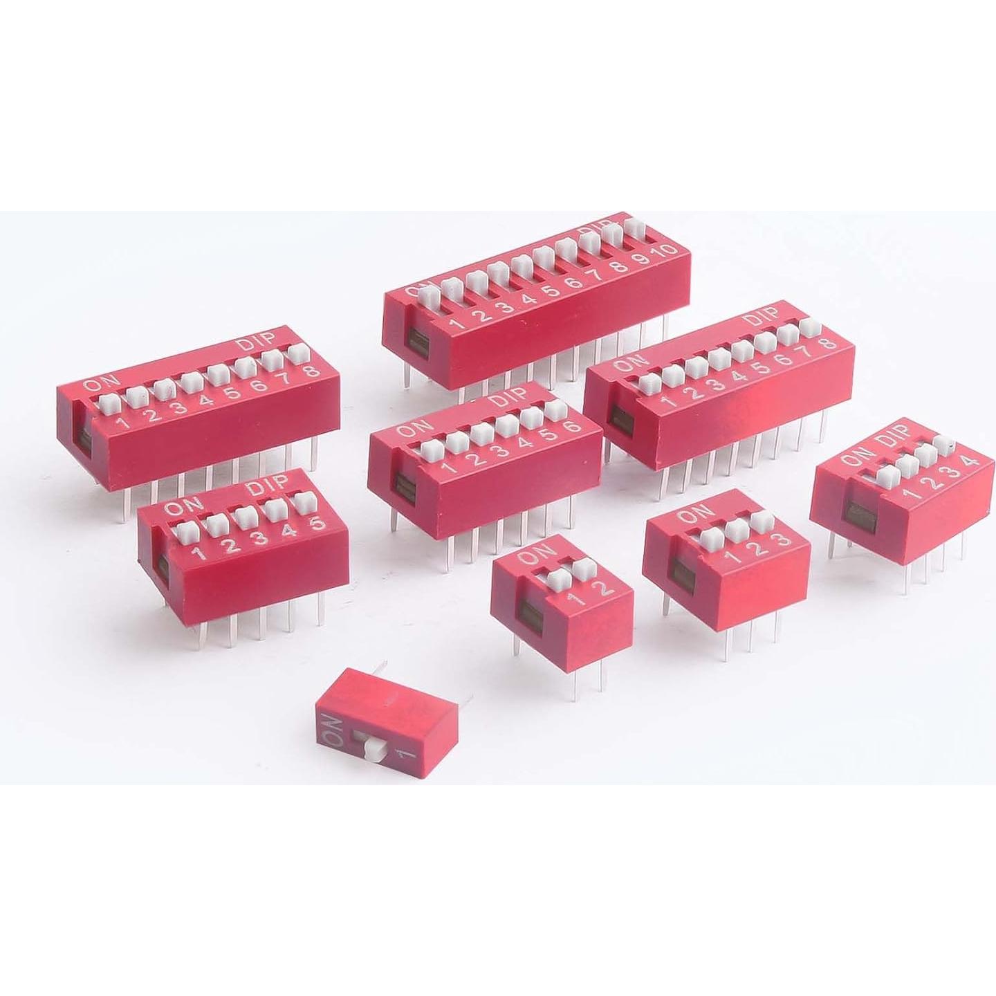 Kit de Interruptores Dip Deslizantes Juasky 40pcs 2.54mm