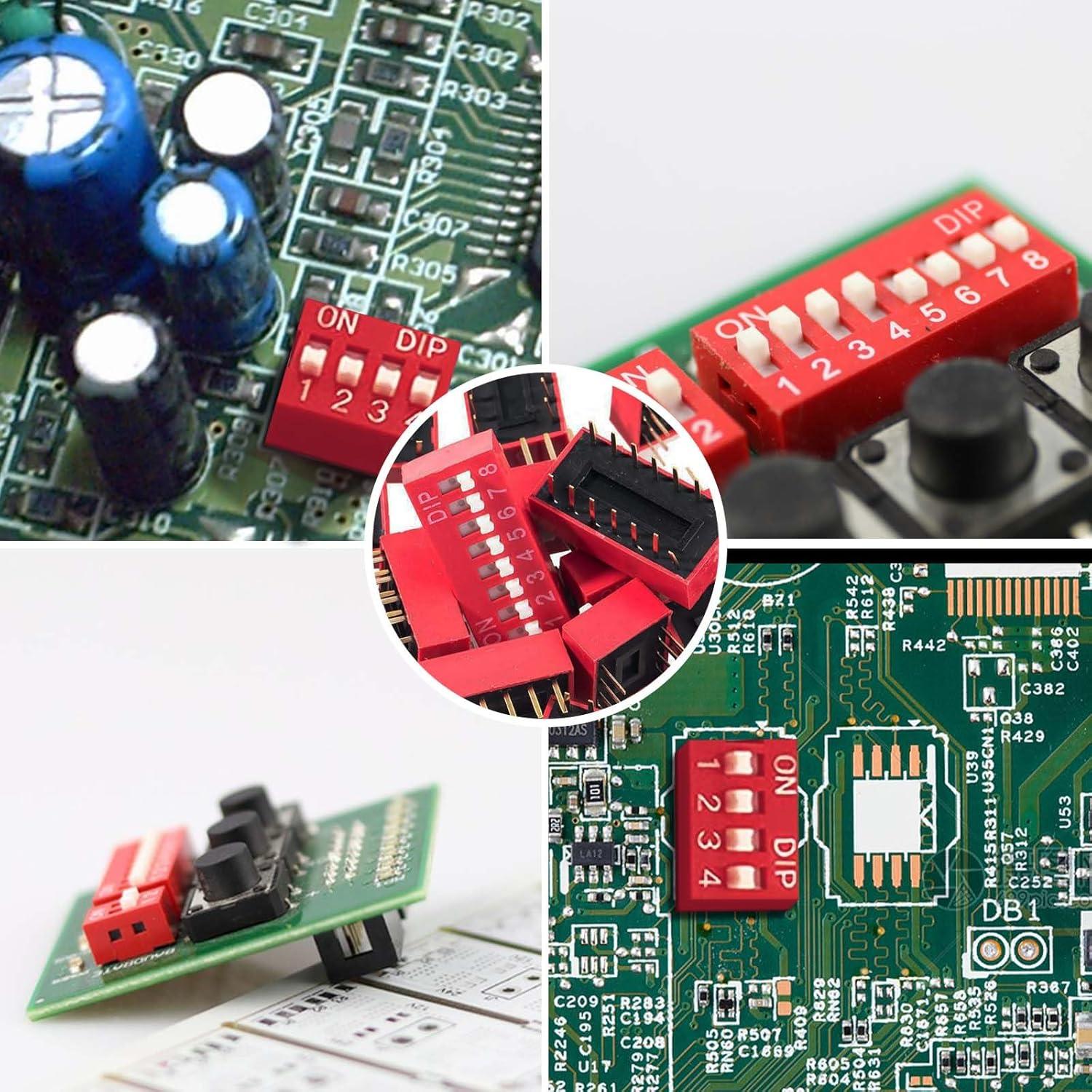 Kit de Interruptores Dip Deslizantes Juasky 40pcs 2.54mm