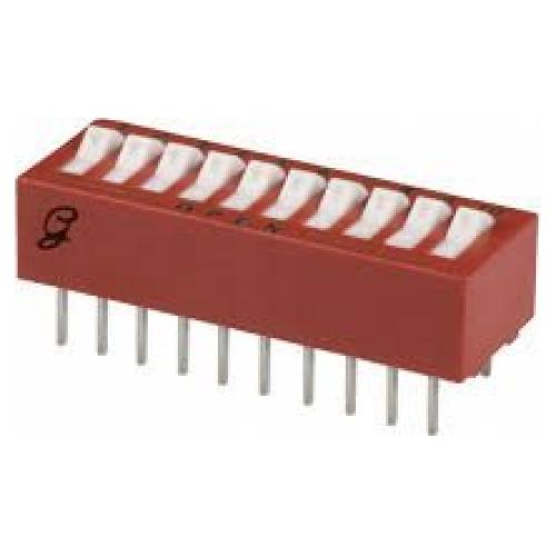 Interruptor DIP 10 posiciones SPST Grayhill 76SB10ST - 5 piezas