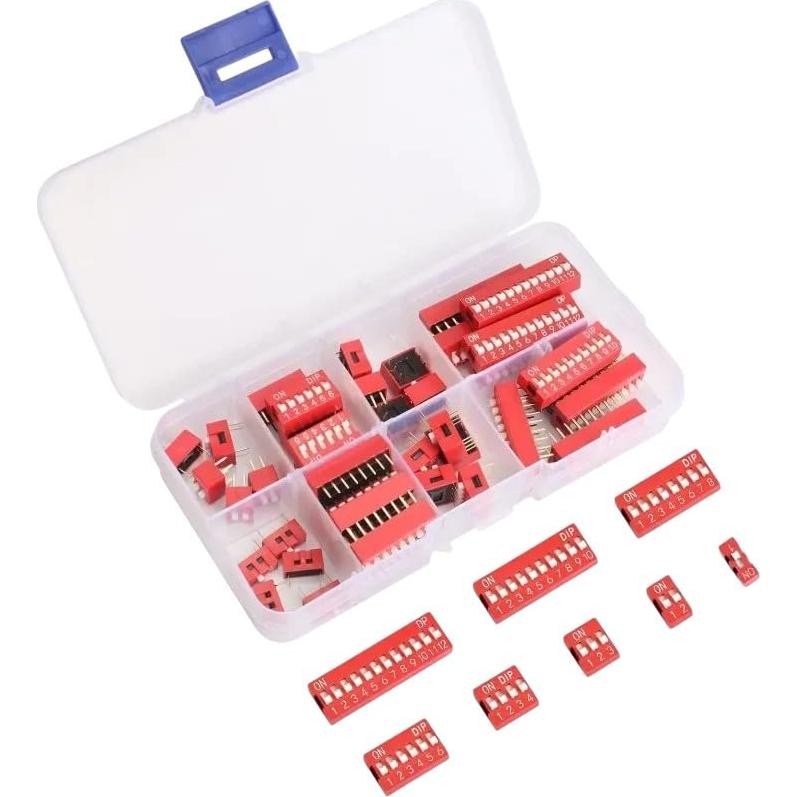 Kit de Interruptores Dip Deslizantes TROLTOEIDAHE 40 Pcs 2.54mm