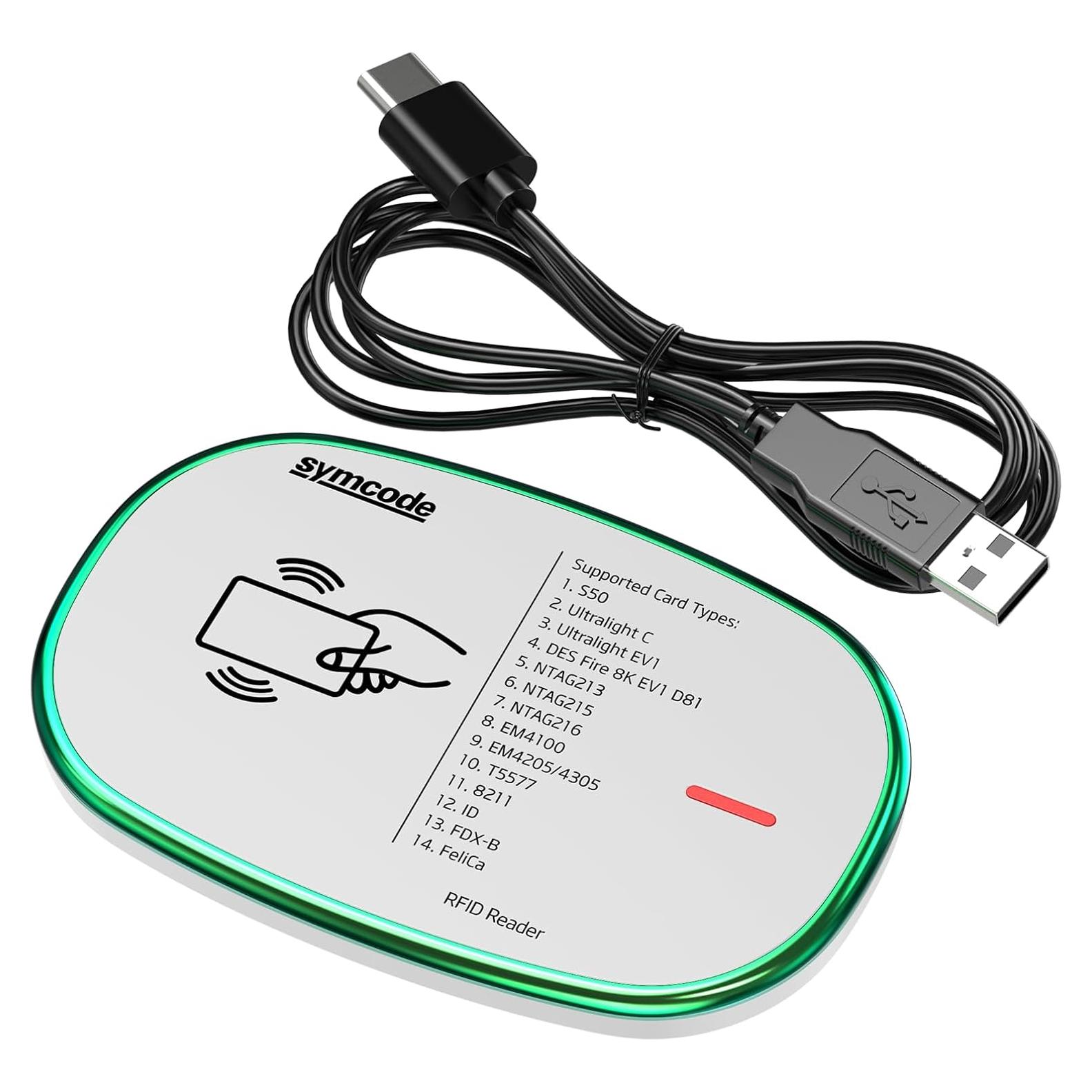 Lector y Escritor RFID Symcode MJ-Q71-W 125KHz/13.56MHz USB