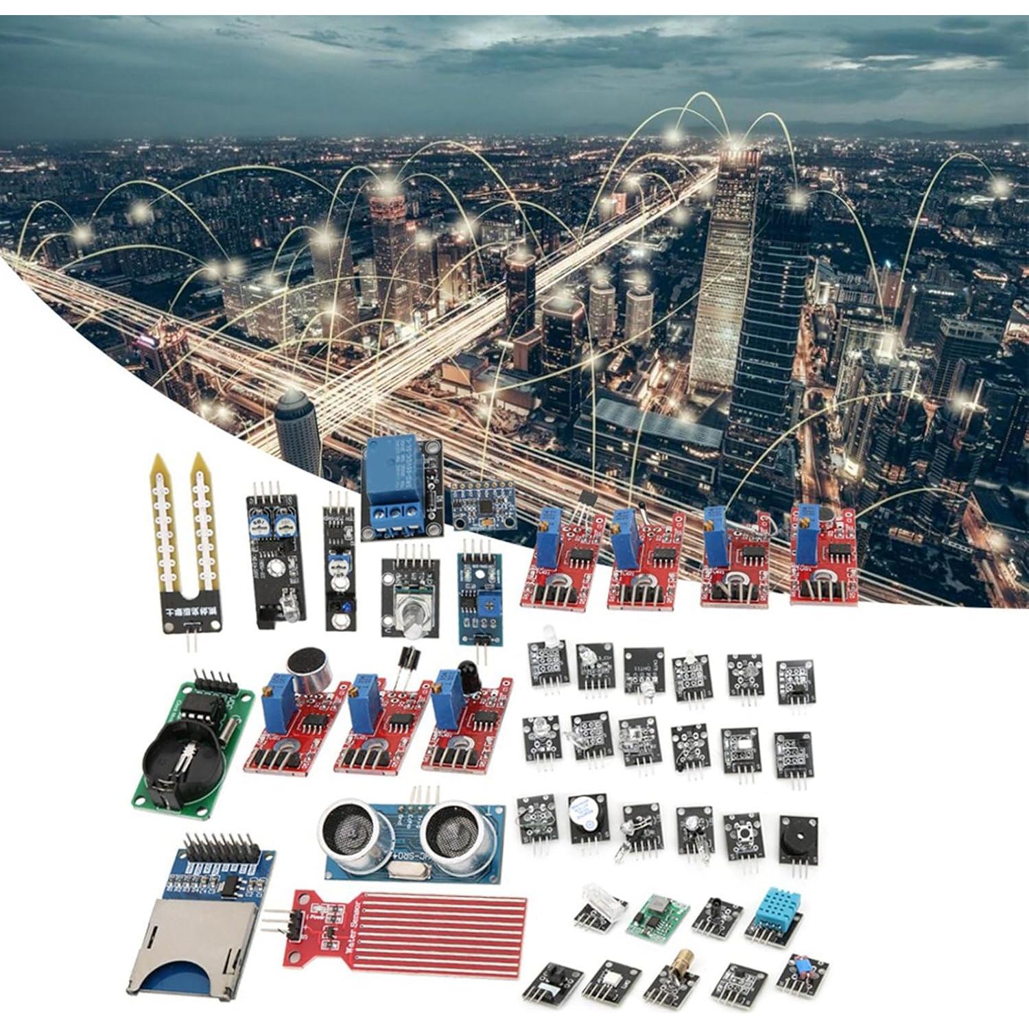 Kit de Módulos de Sensor 45 Piezas Fafeicy para Principiantes