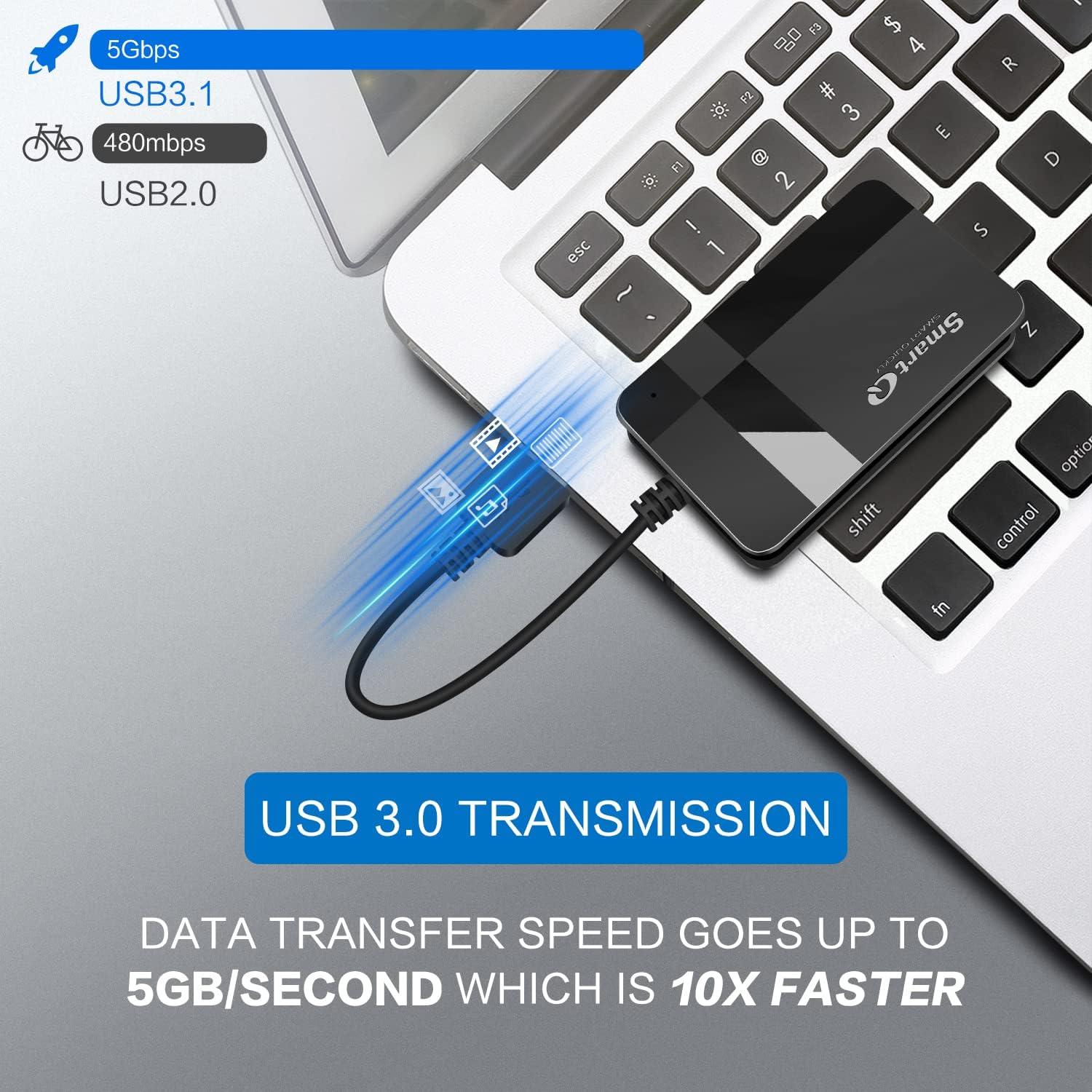 Lector de Tarjetas USB 3.0 SmartQ C368 - Compatible con SD y más
