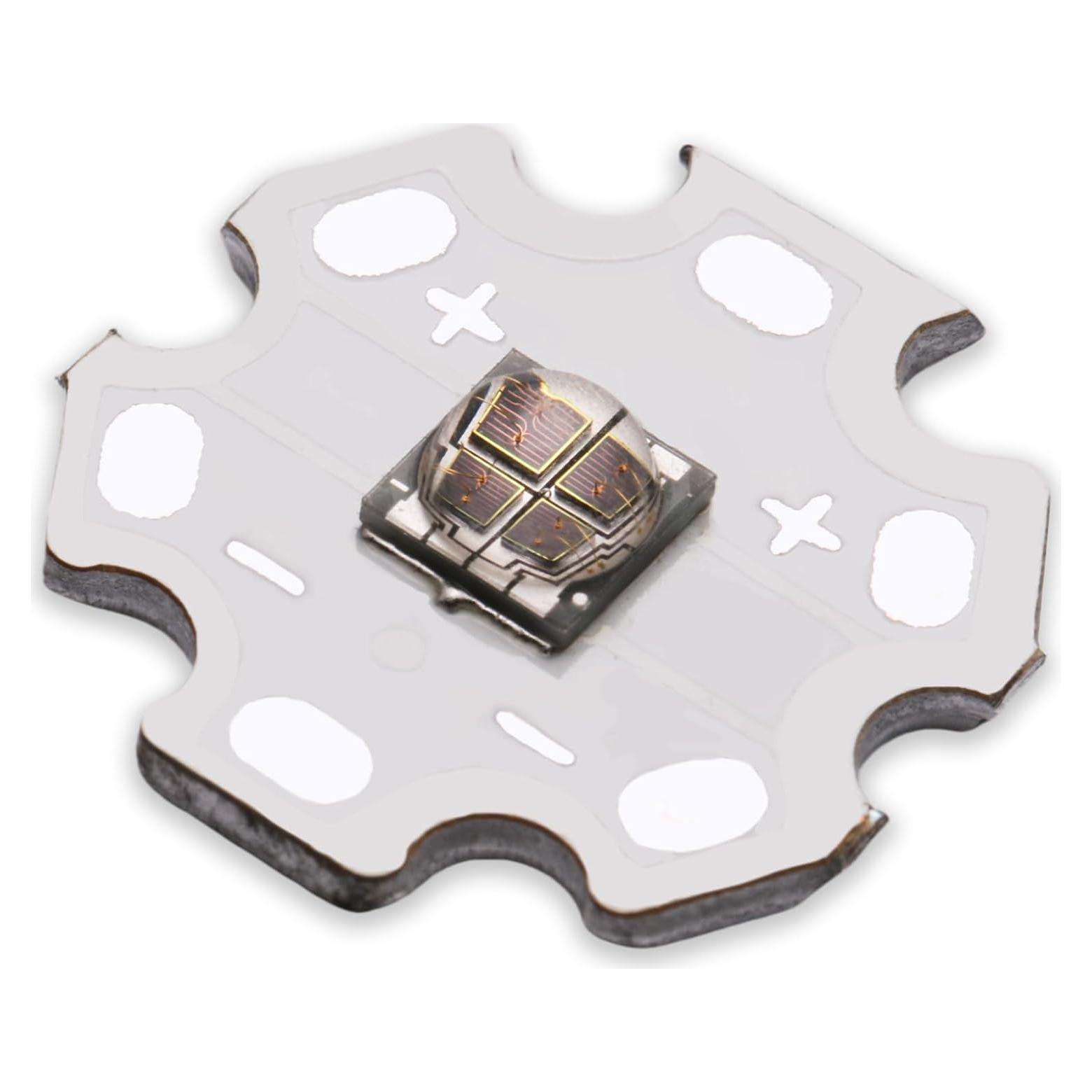 5 Pcs Chip LED IR 5050 SMD 12W 940-945nm con Base PCB 20mm