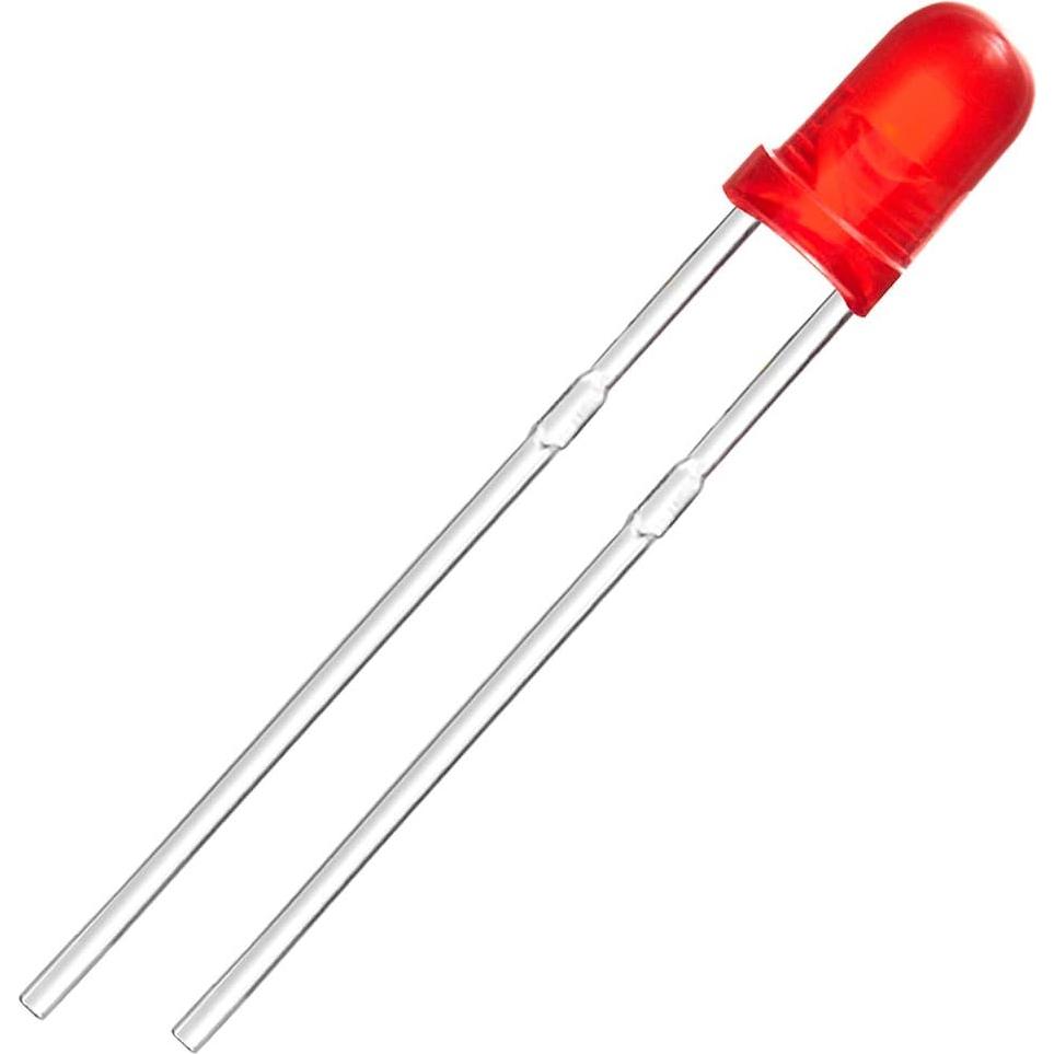 Diodos LED 3mm Rojo CHANZON 100 Piezas Luz Difusa