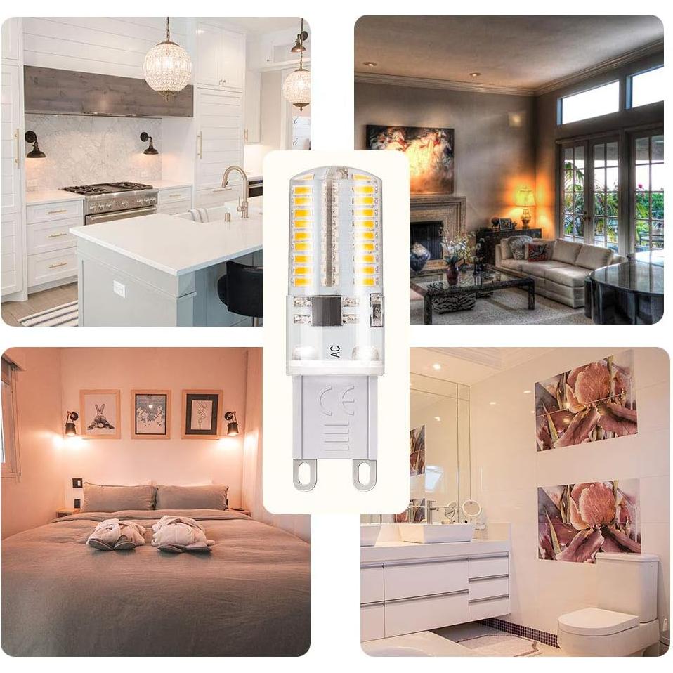 Bombilla LED G9 DiCUNO Regulable 3W 3000K Paquete de 10