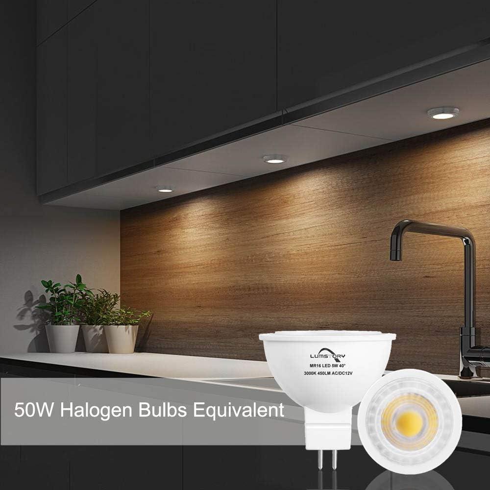 Bombilla LED MR16 12V LumStory 5W 450lm Blanco Cálido 10-Pack