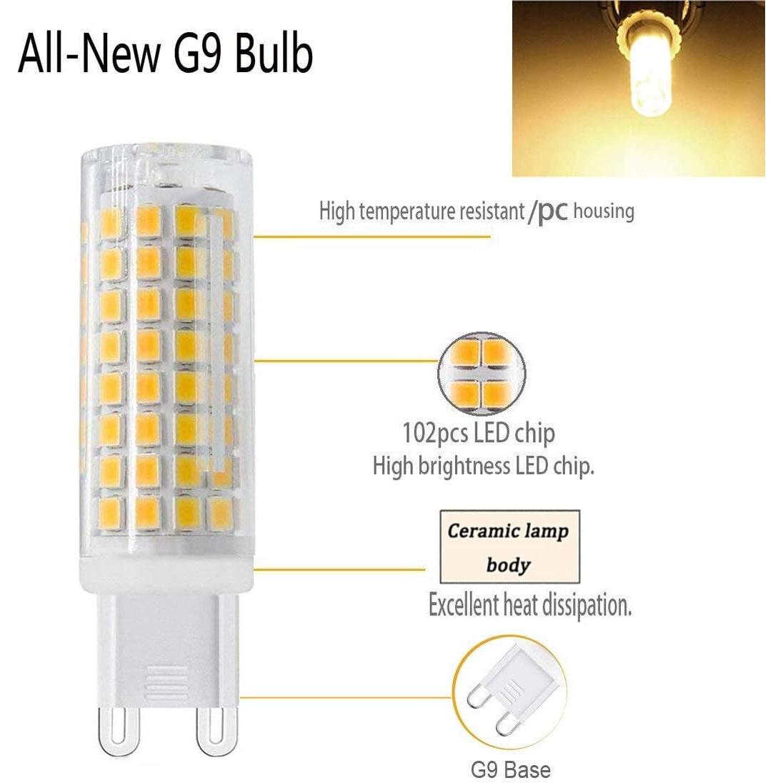 Bombilla LED G9 SYXKJ 7W 720lm Regulable Blanco Cálido 4 Pack