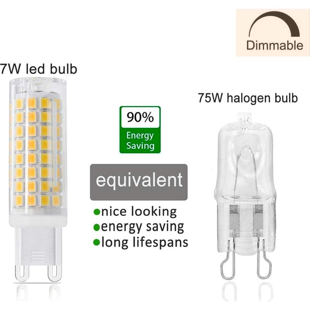 Bombilla LED G9 SYXKJ 7W 720lm Regulable Blanco Cálido 4 Pack