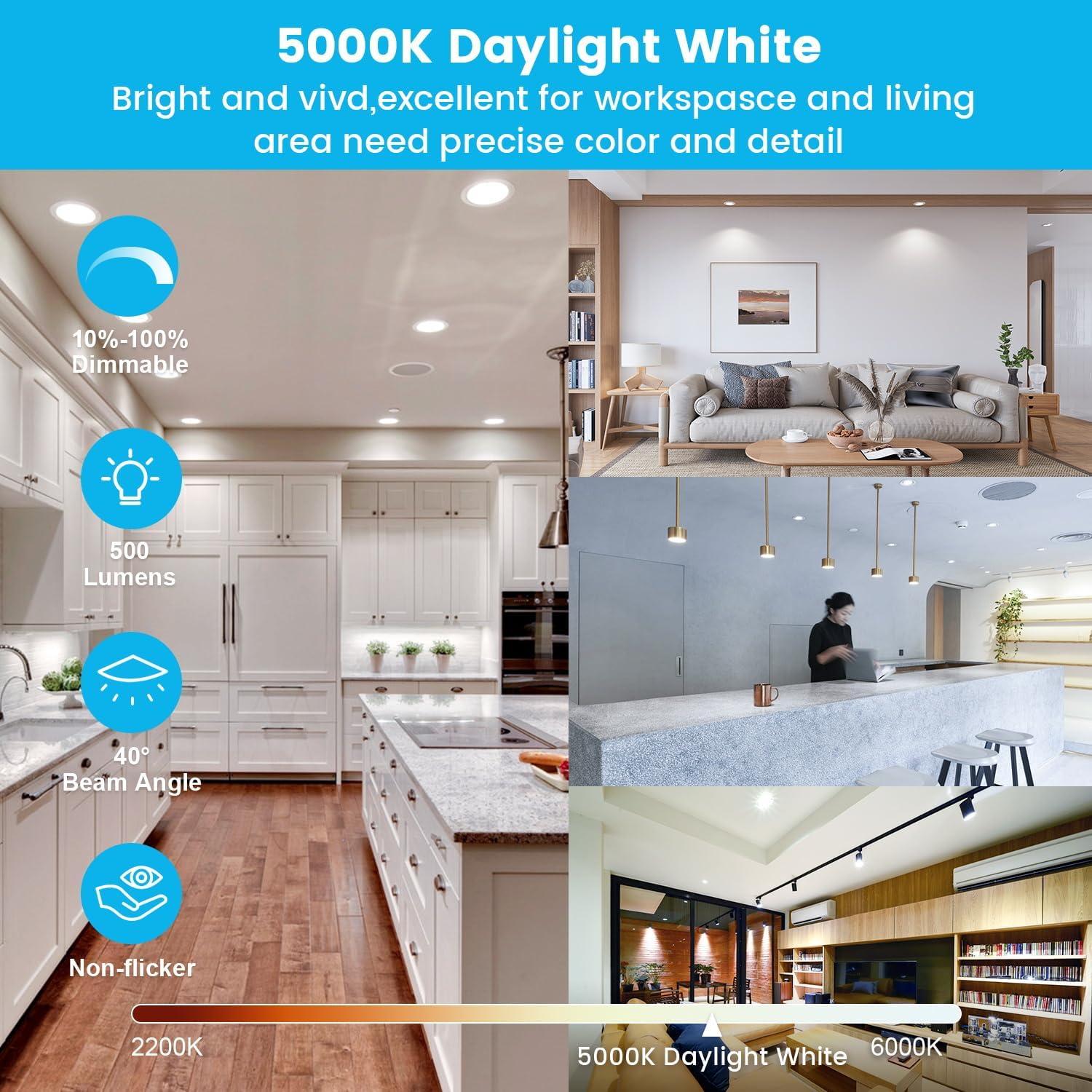 Bombilla LED MR16 TORKASE 5W Regulable 5000K Paquete de 10