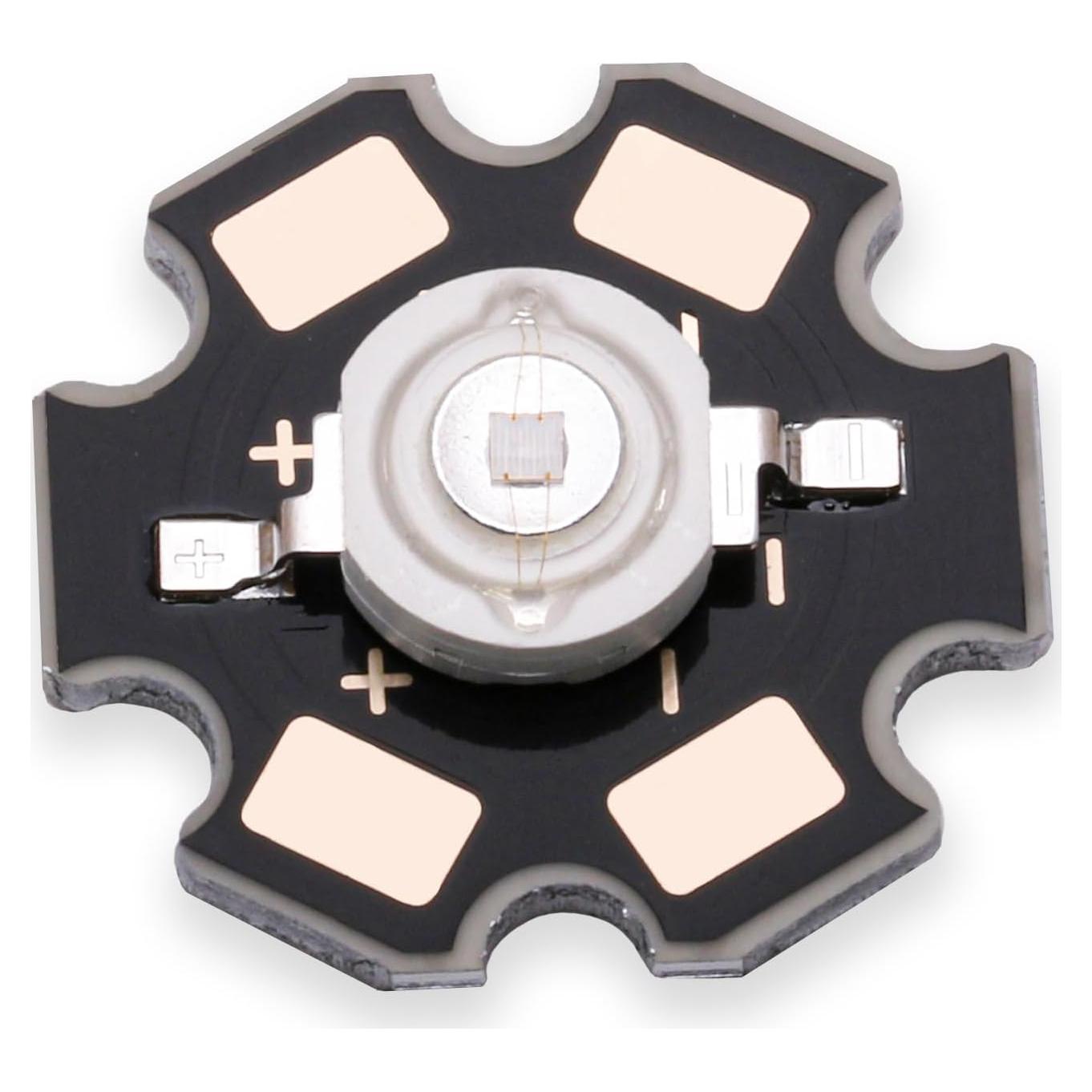 5 Chips LED Azul 3W con Placa de Aluminio 20mm - LEDGUHON