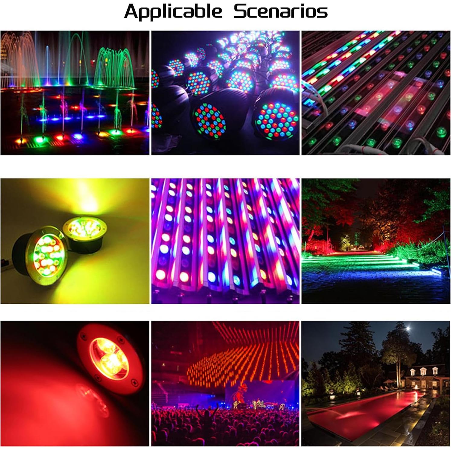 5 Chips LED Azul 3W con Placa de Aluminio 20mm - LEDGUHON