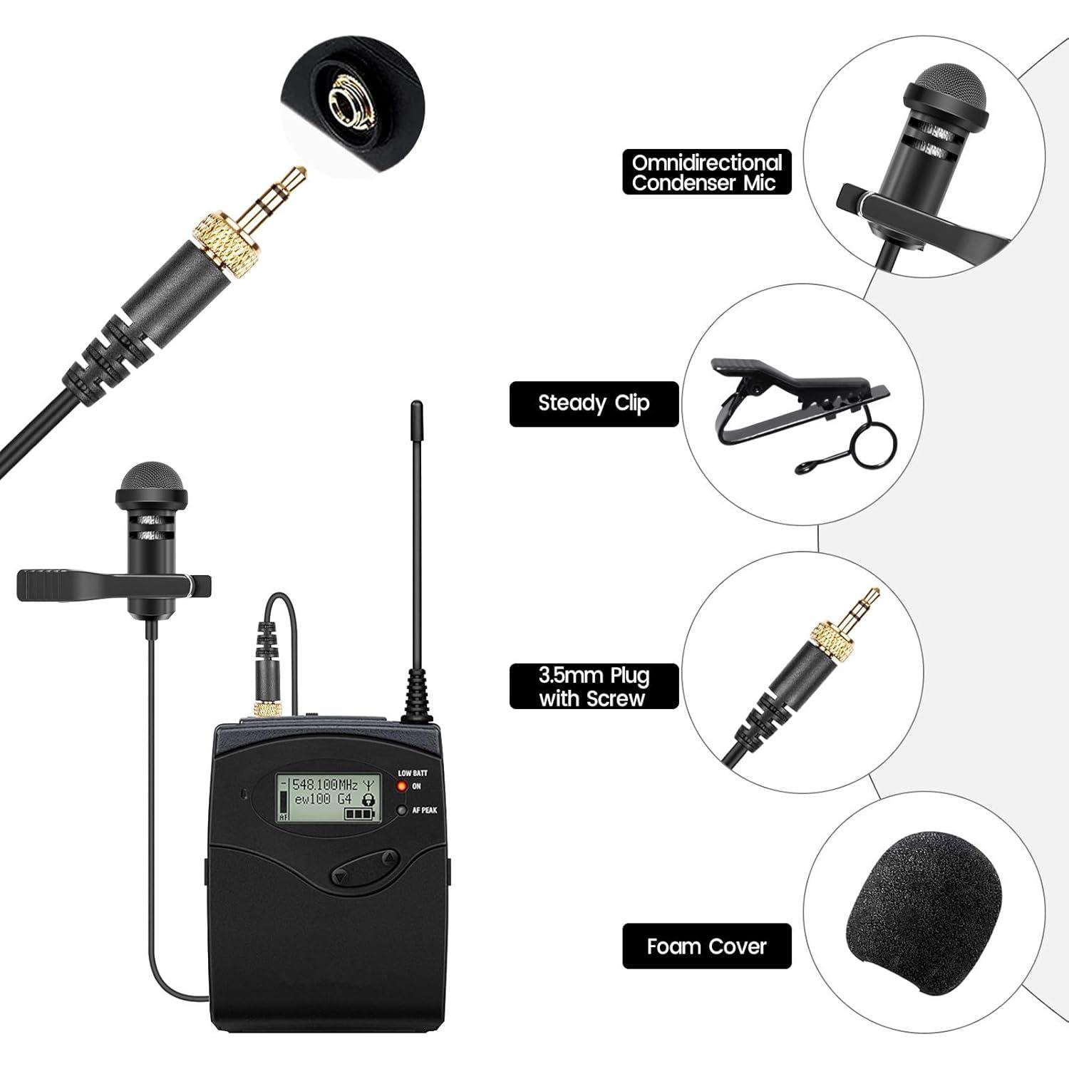 Paquete de 2 Micrófonos Lavalier Sennheiser 1.5m Omnidireccional