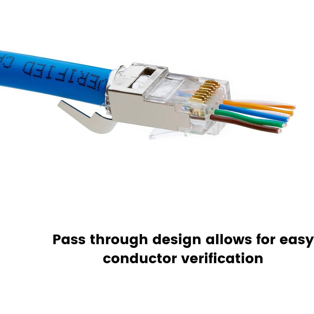 Conectores RJ45 Pasar a Través trueCABLE Cat6/6A 50 Piezas