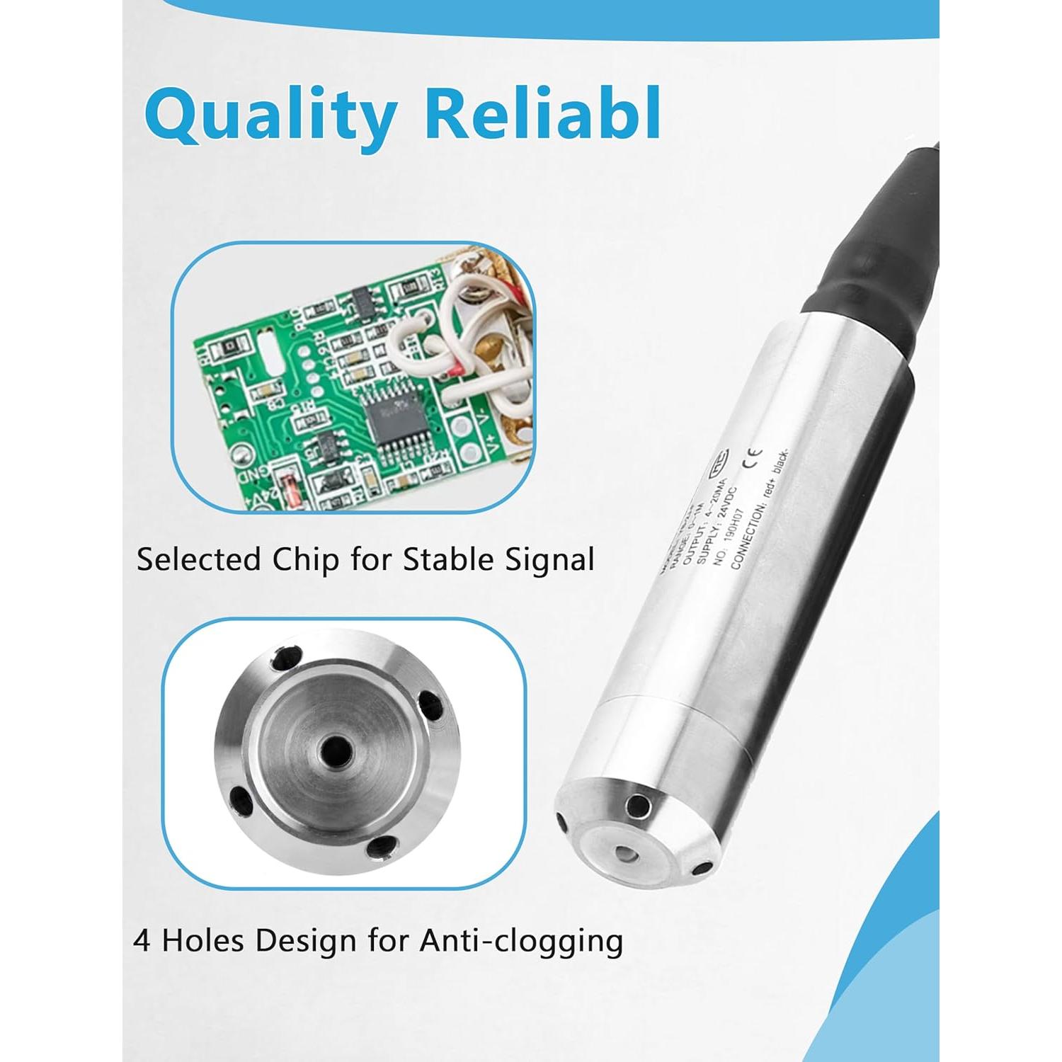 Sensor de Nivel de Agua Yosoo 4-20mA IP68 0-100cm