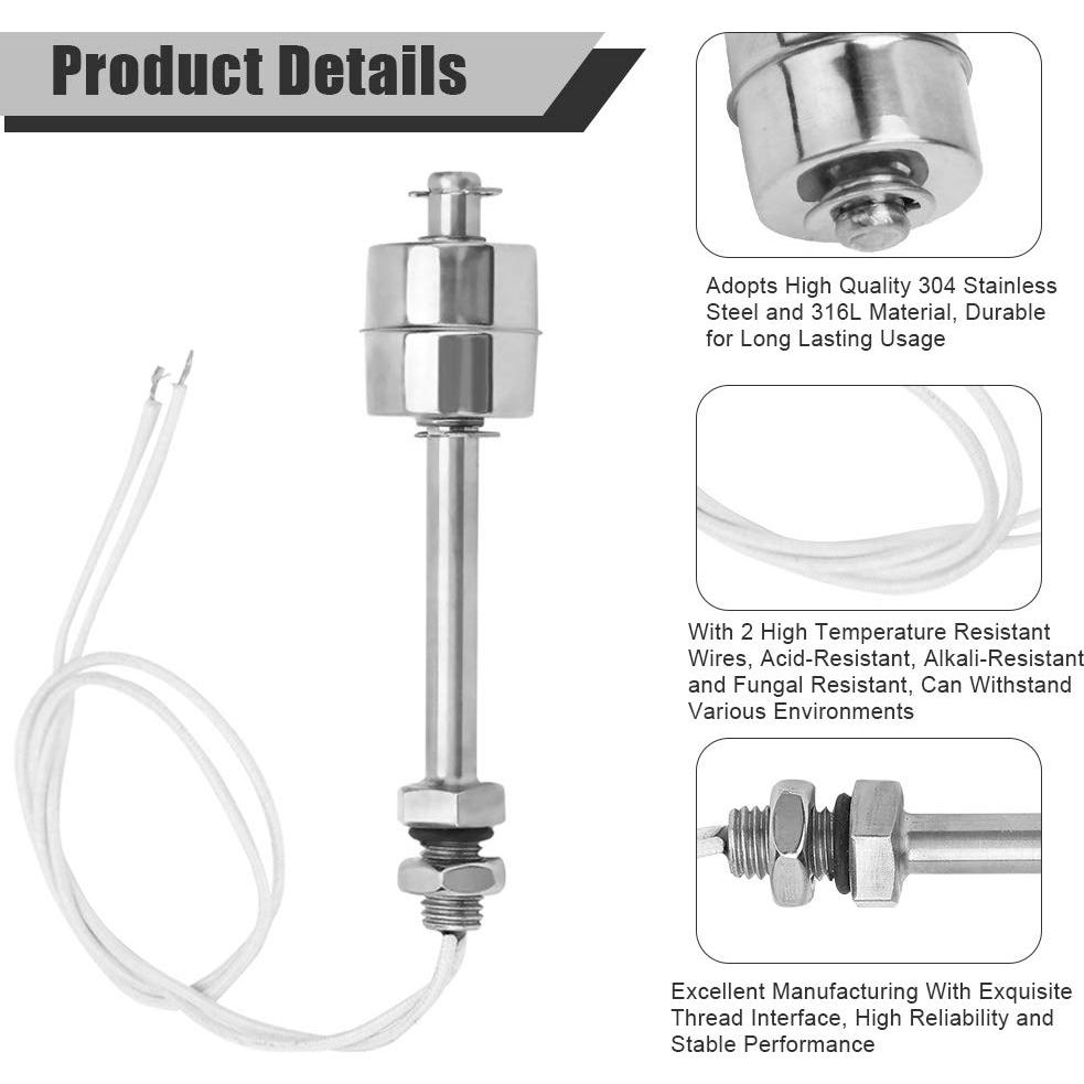 Sensor de Nivel de Líquido Keenso AC/DC 0-220V Acero Inoxidable