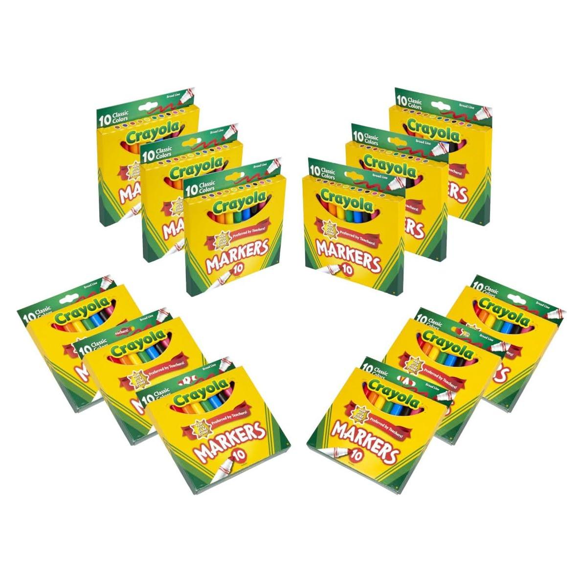 Marcadores Crayola a Granel 120 Piezas para Colorear