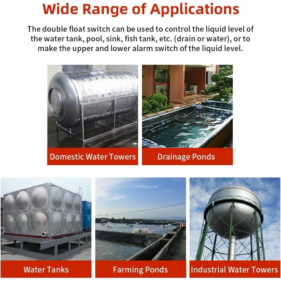 Sensor de Nivel de Agua BORDSTRACT Doble Bola 150mm Acero Inoxidable