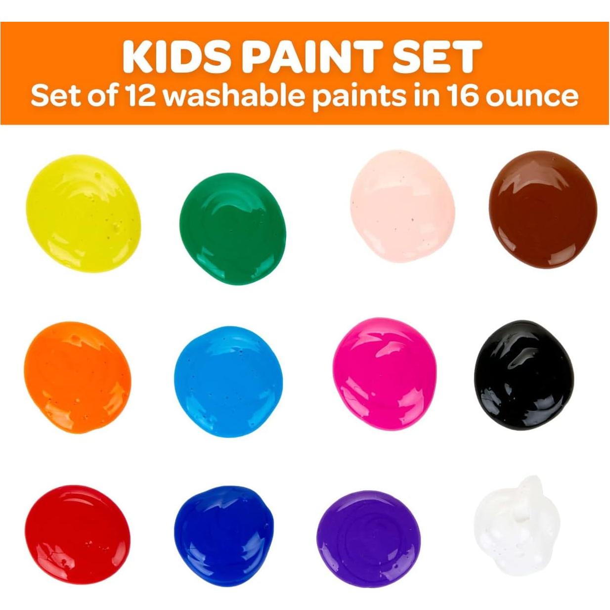 Set de Pintura Lavable Crayola 12 Colores 473 ml