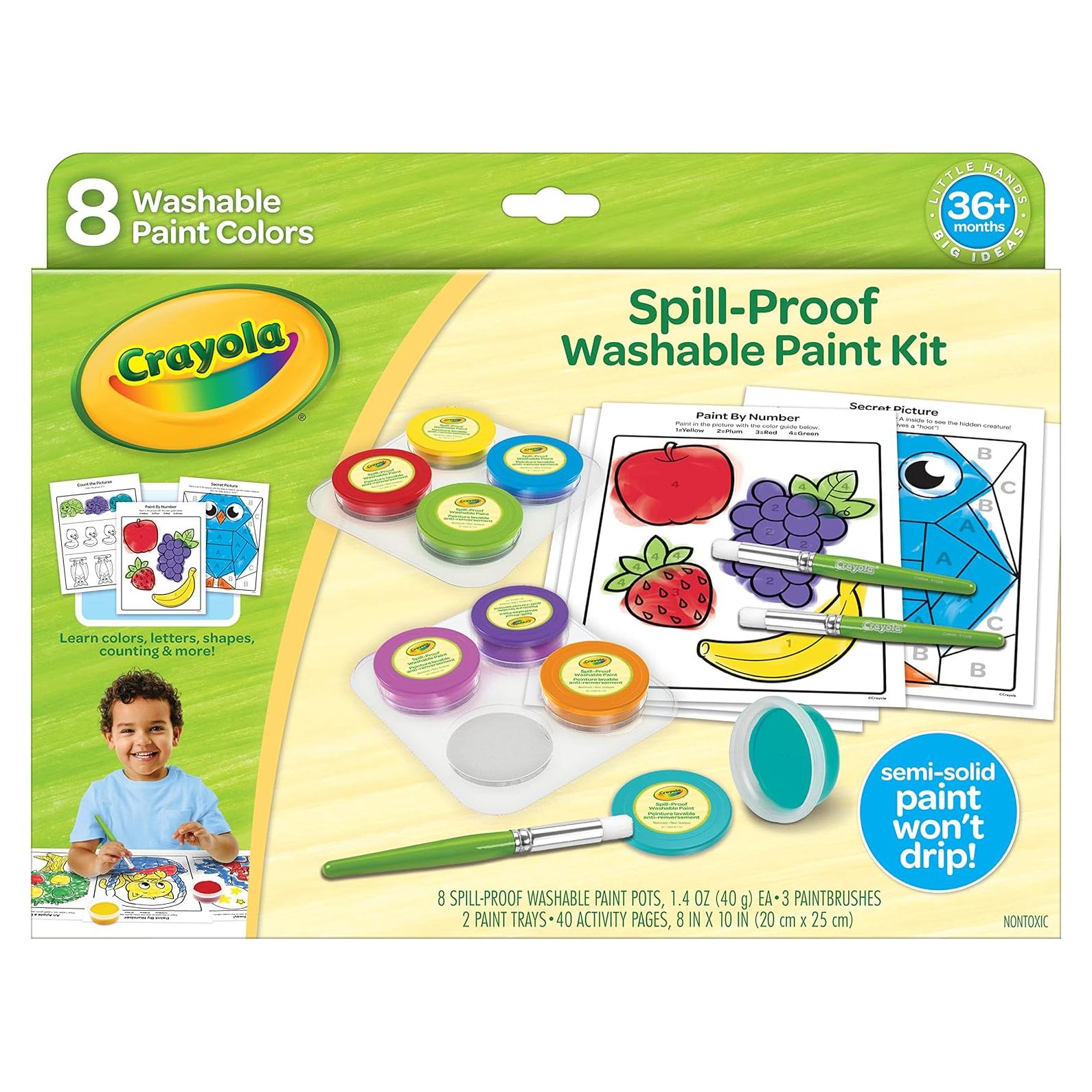 Juego de Pintura Crayola 8 Colores Lavables para Niños