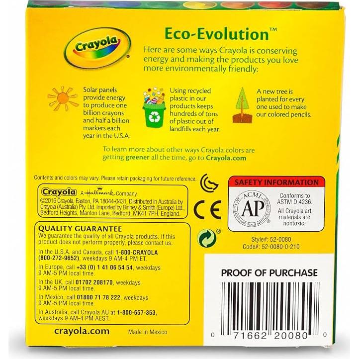 Crayones Grandes Crayola - 8 Colores para Niños 2+