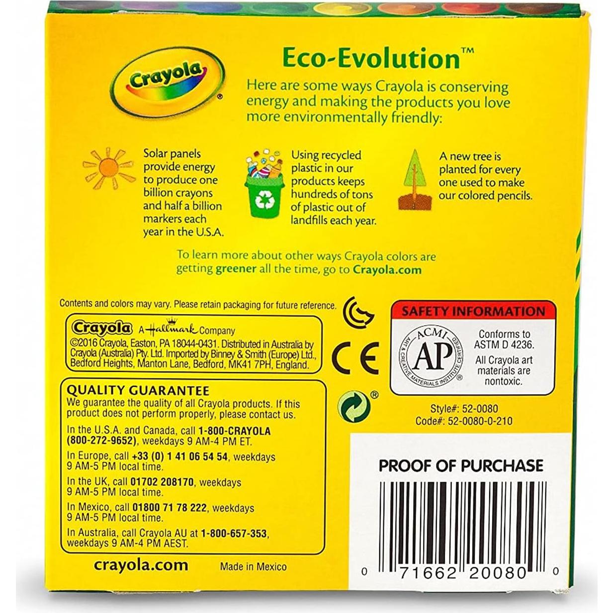 Crayones Grandes Crayola - 8 Colores para Niños 2+