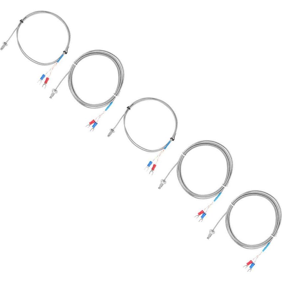 Termopar tipo K Wal front con tornillo M6 y cable 2m 0-400°C