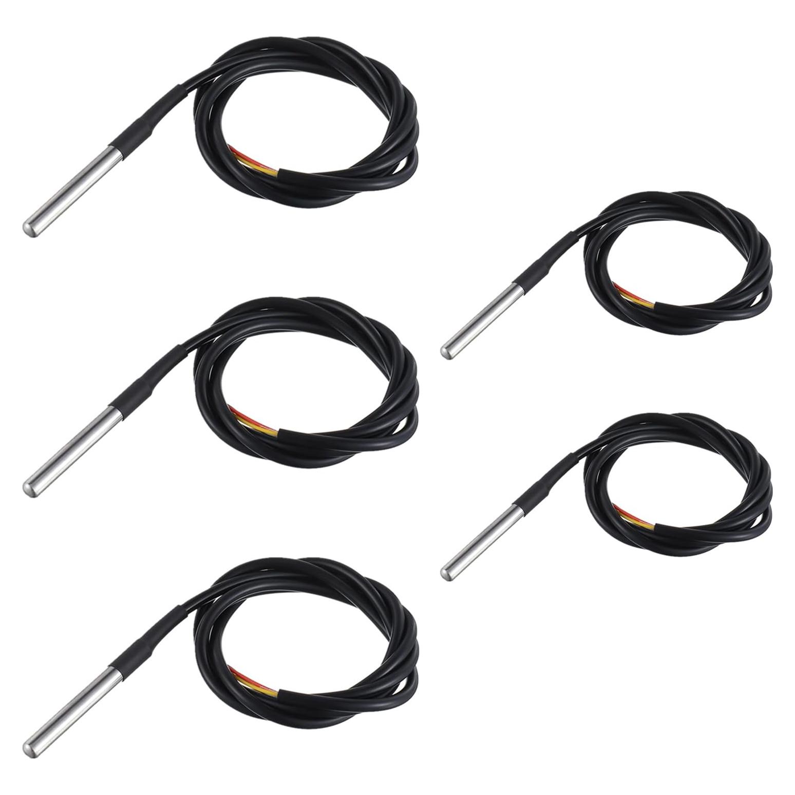 Sensor de Temperatura BOJACK DS18B20 1M Acero Inoxidable - 5 Pcs
