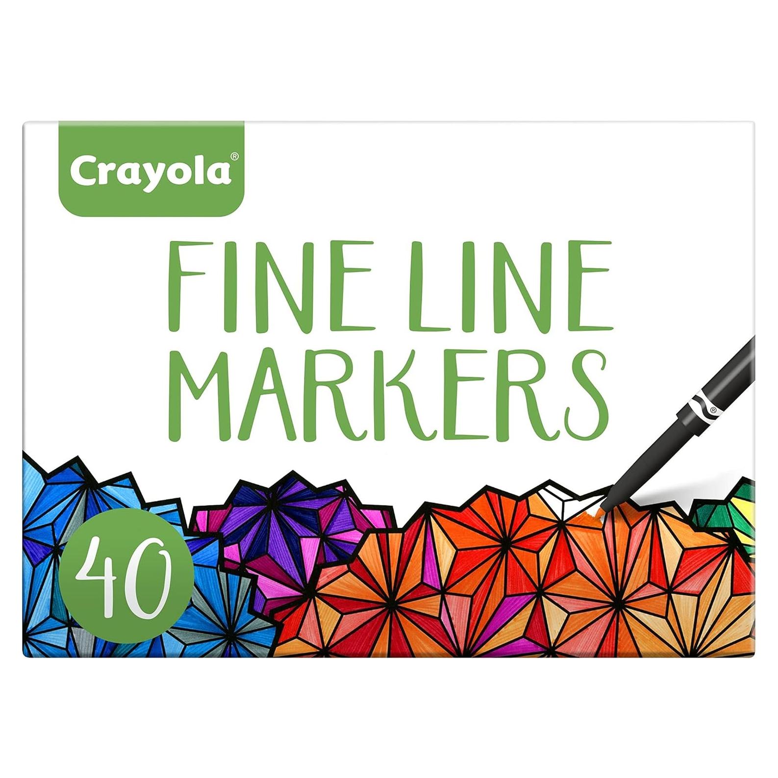 Marcadores de Punta Fina Crayola 40 Unidades para Colorear