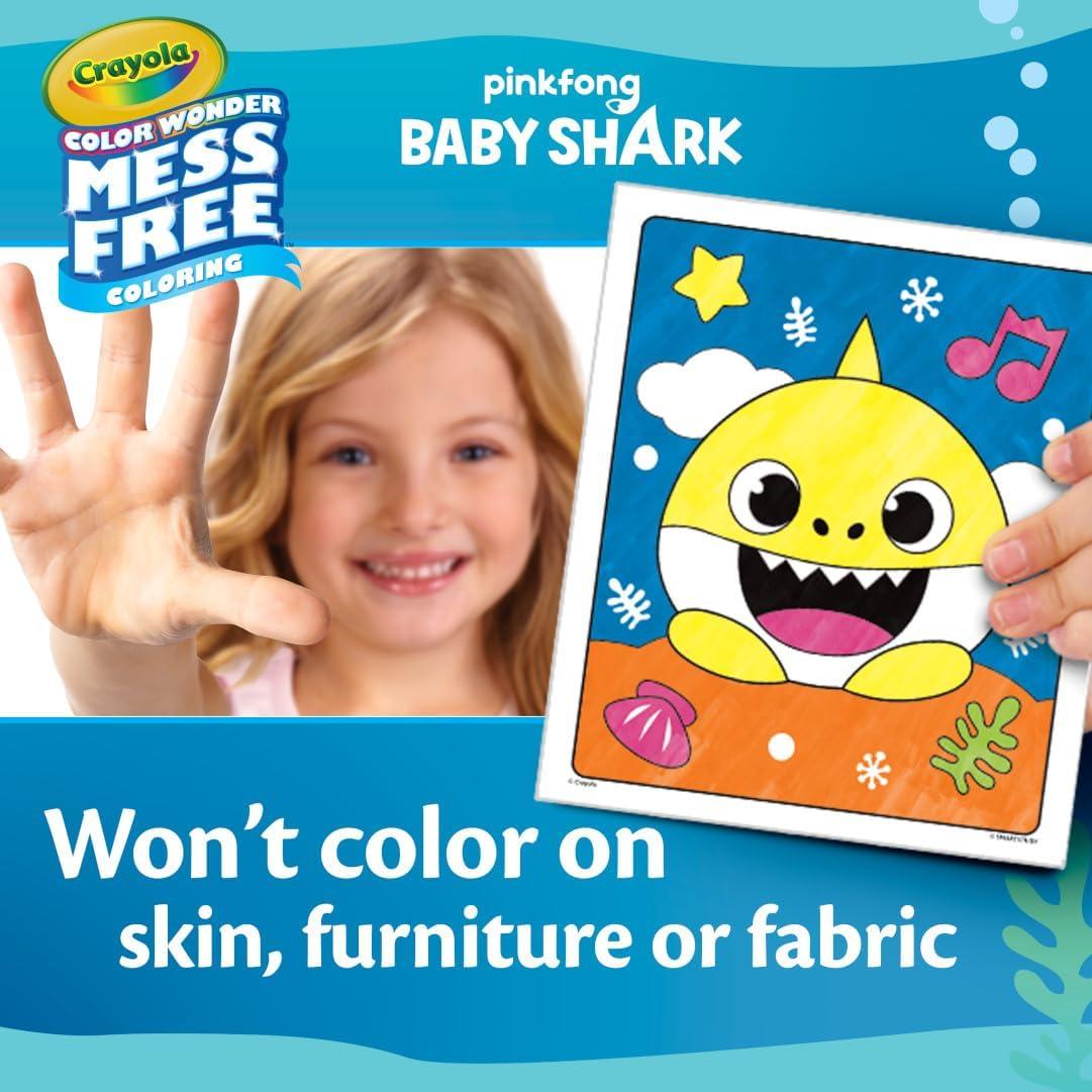 Crayola Baby Shark Color Wonder 18 Páginas y 5 Marcadores