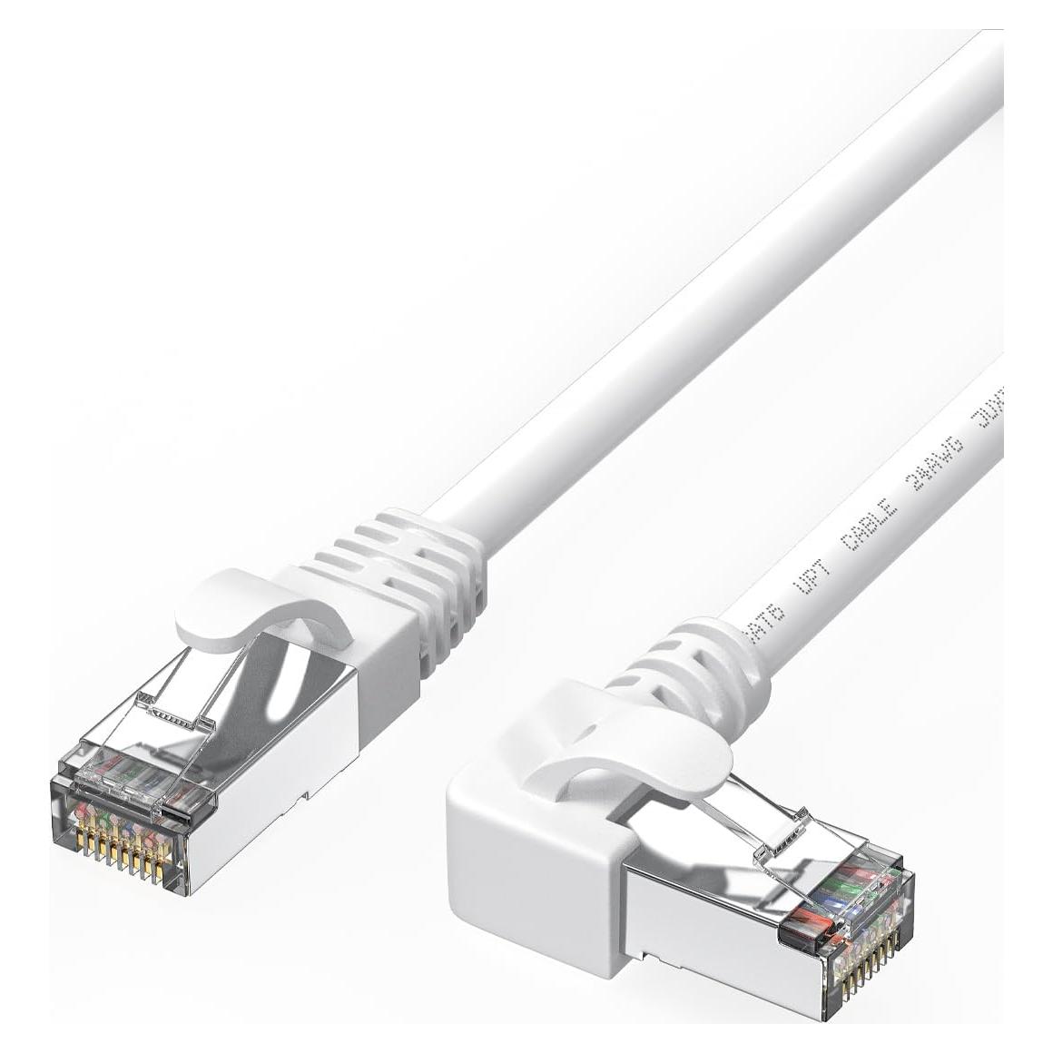Cable Ethernet Cat 6 JUXIN 1.83 m Ángulo Izquierdo Blanco