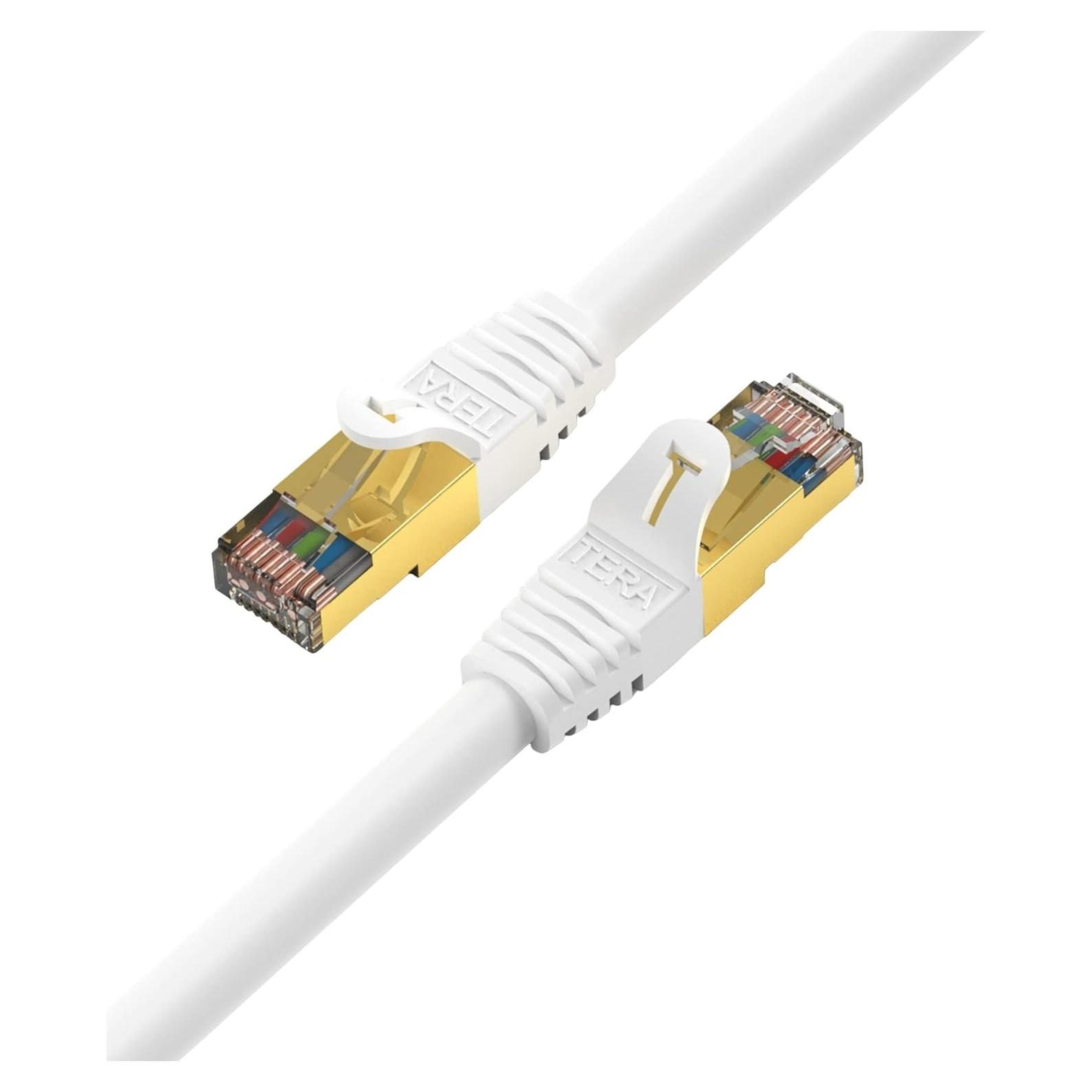 Cable Ethernet CAT7 Tera Grand 3 Pies Doble Apantallado 10Gbps