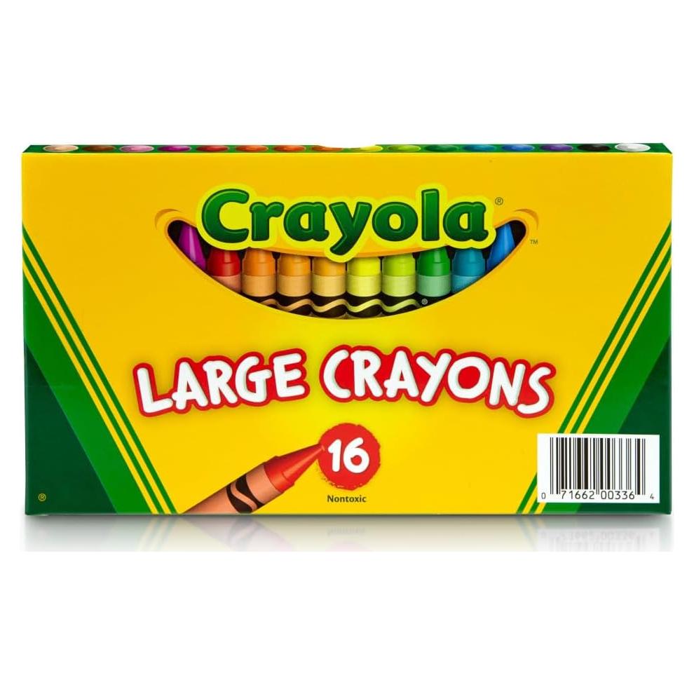 Crayones Grandes Crayola 16 Colores Clásicos No Tóxicos