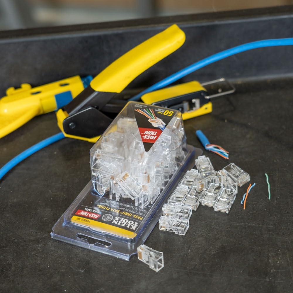 Conectores Pass-Thru RJ45 CAT5E Klein Tools VDV826-702 Paquete 50