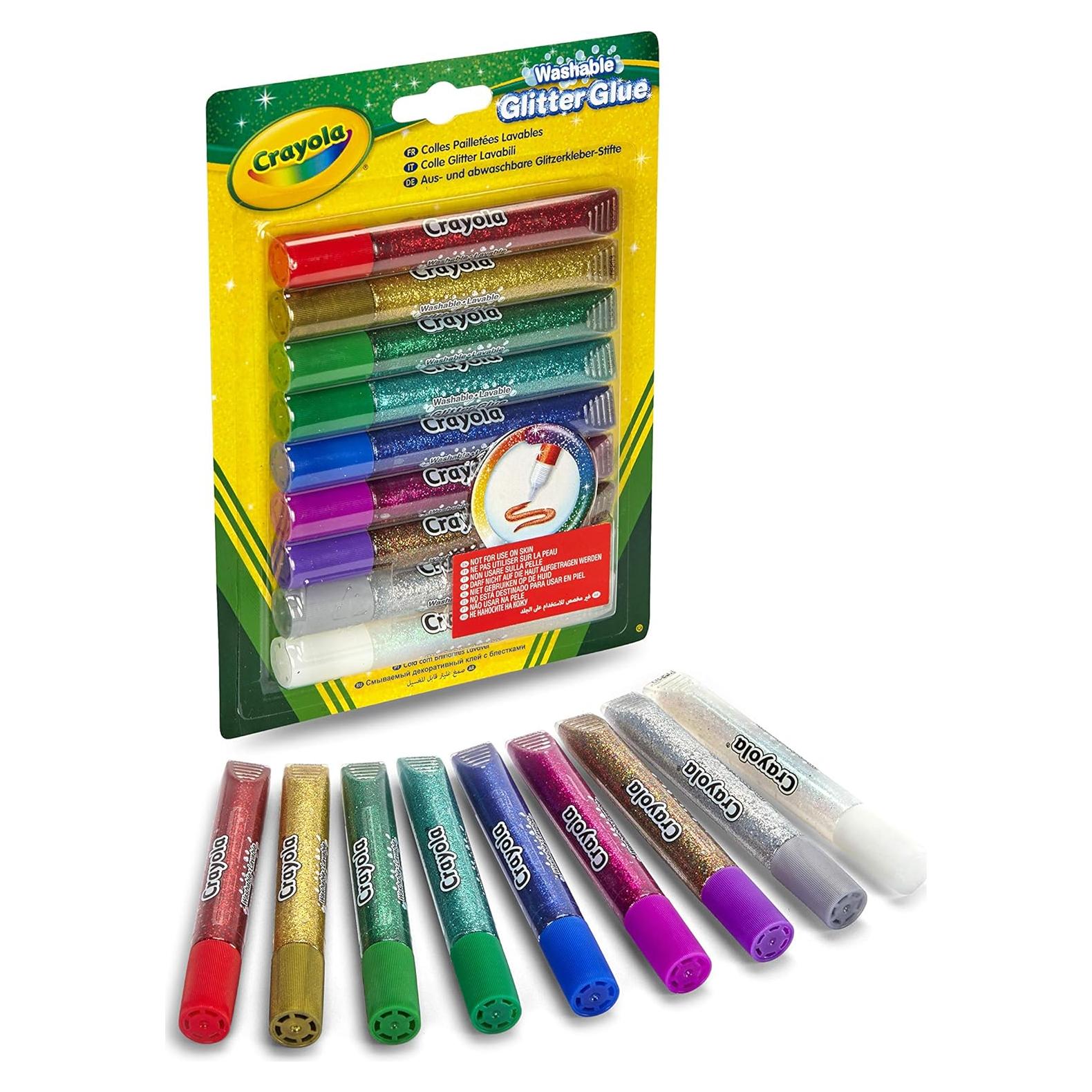 Bolígrafos de Pegamento Brillante Crayola 9 Unidades 10 ml