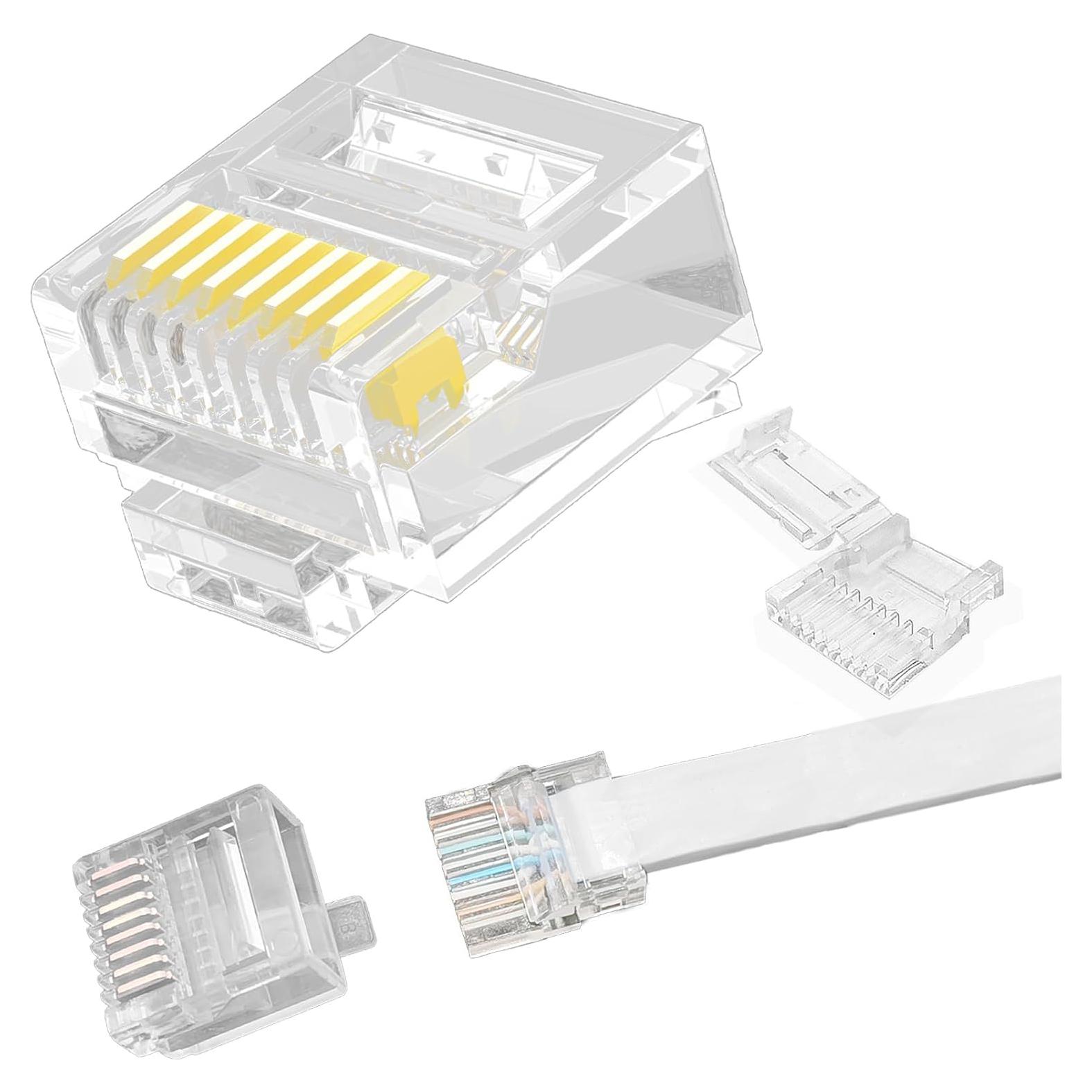 Conectores Cat6 RJ45 Jadaol - Paquete de 50 unidades, 8P8C