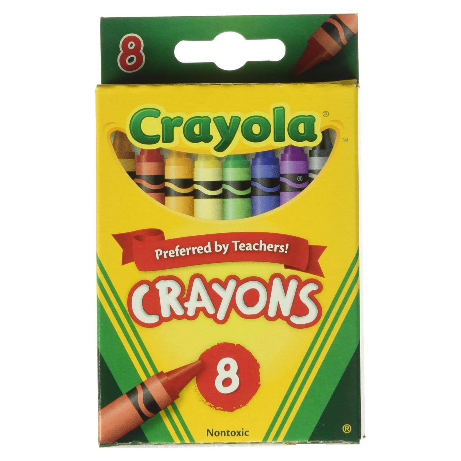 Crayones Crayola 8 colores en caja de 12 unidades